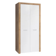 Dulap BERGEN OCN-29241, alb lucios/stejar riviera