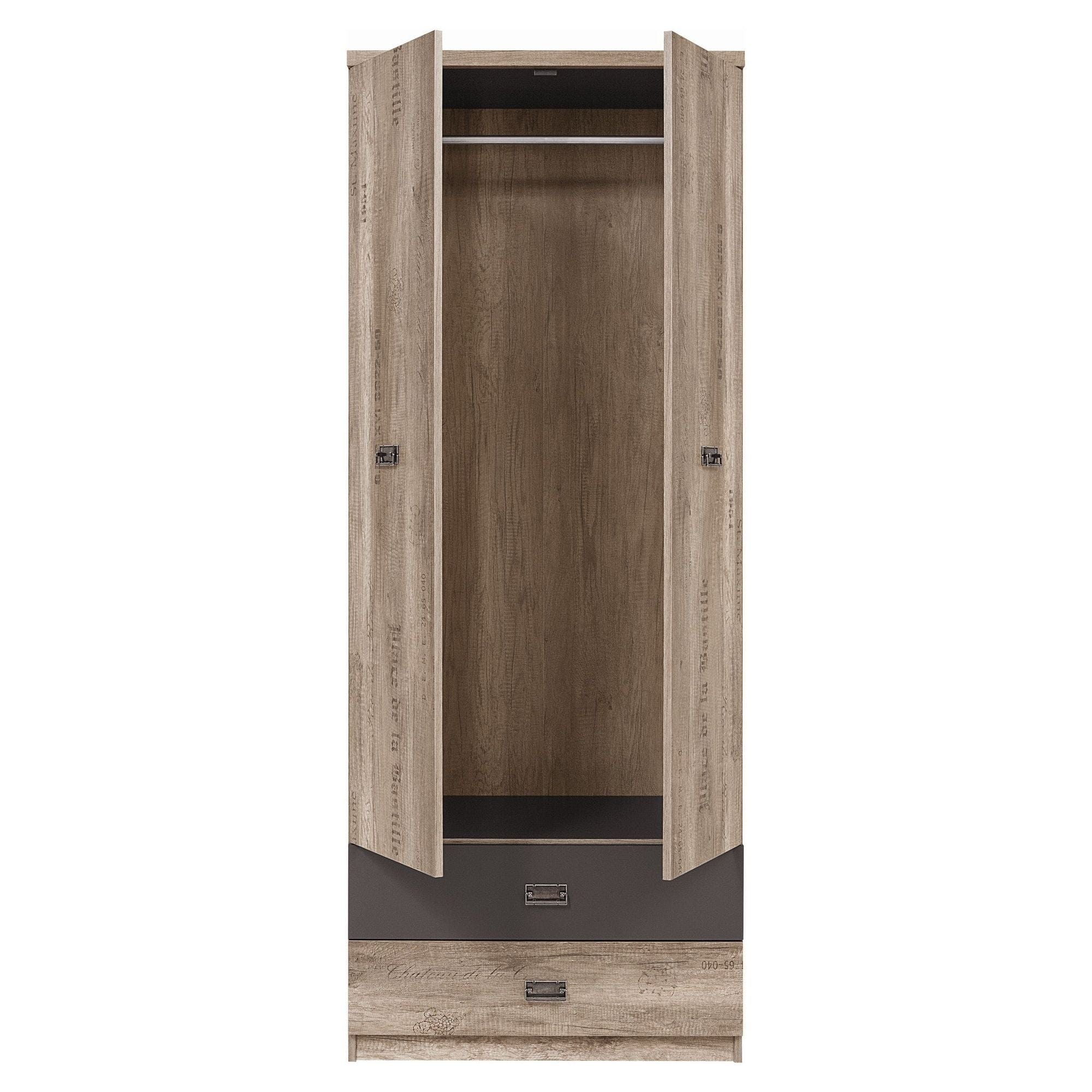 Dulap BERGEN OCN-29257, stejar canyon/gri tungsten