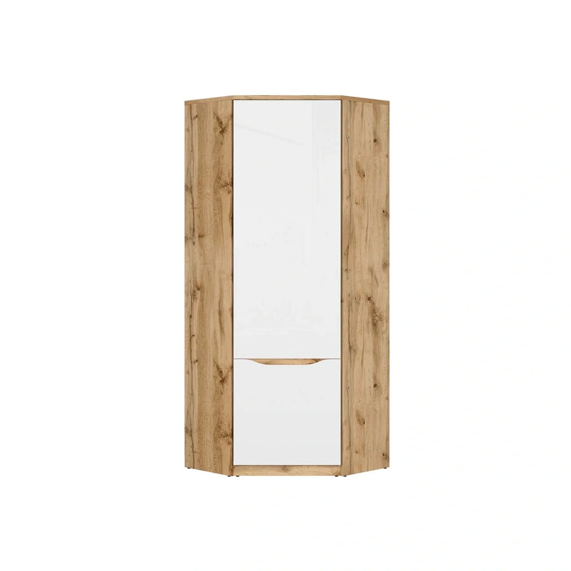 Dulap BERGEN OCN-29269, alb lucios/stejar wotan