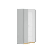 Dulap BERGEN OCN-29273, gri deschis/alb lucios