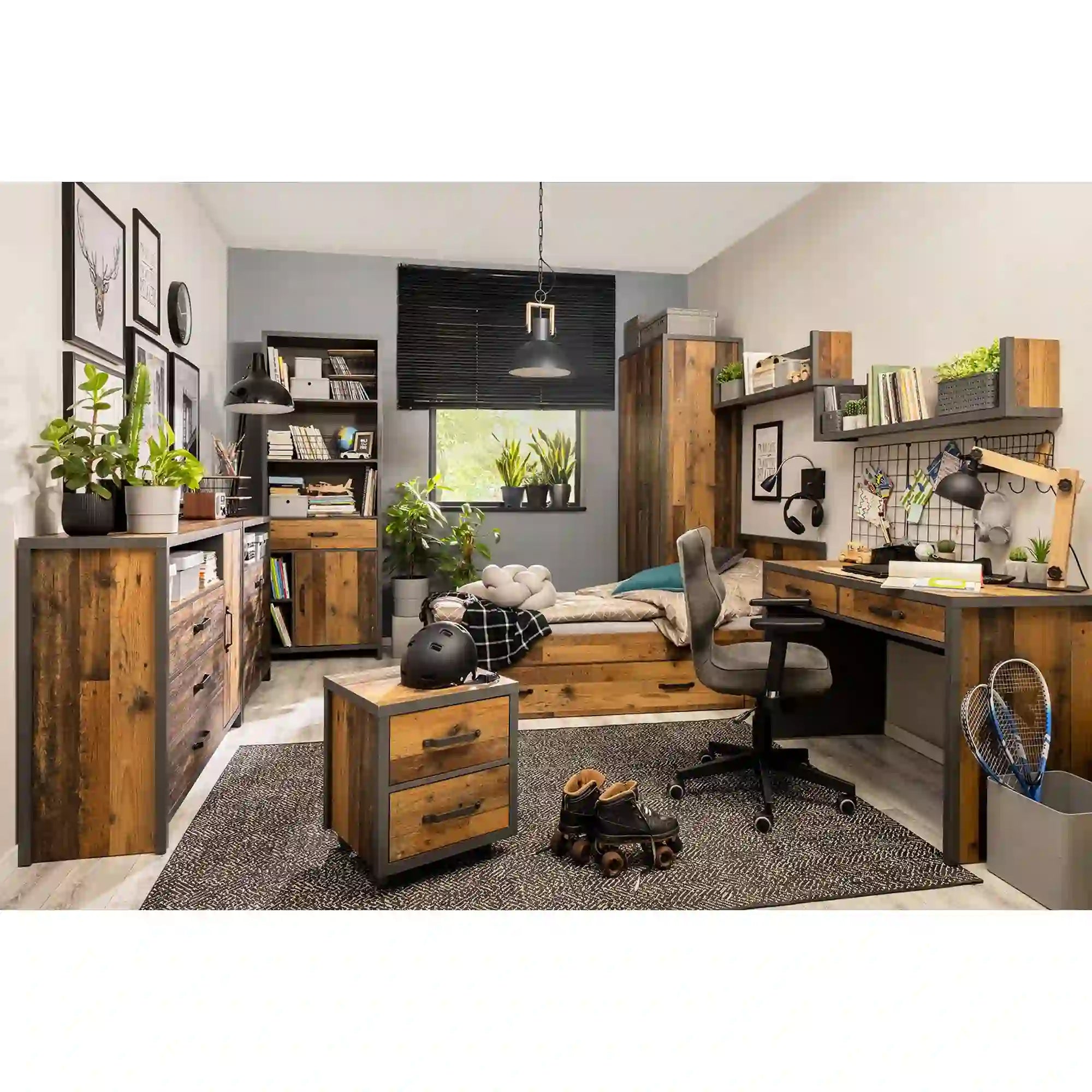 Dulap BERGEN OCN-29287, maro/gri grafit