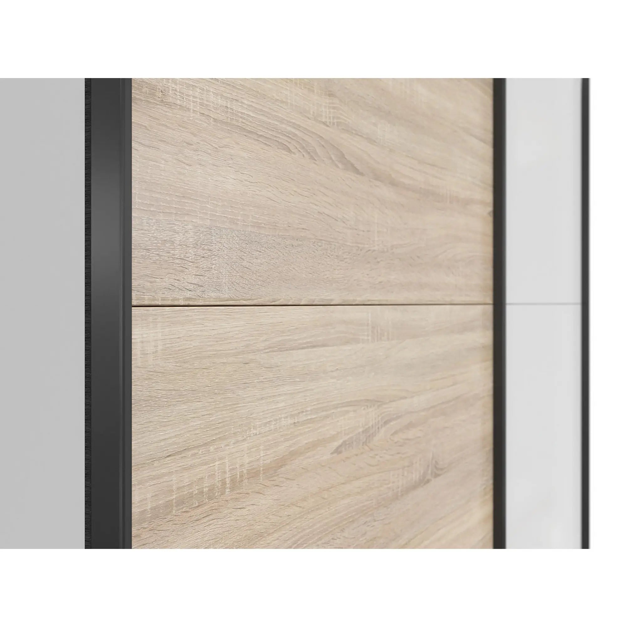 Dulap BERGEN OCN-29295, alb lucios/stejar sonoma