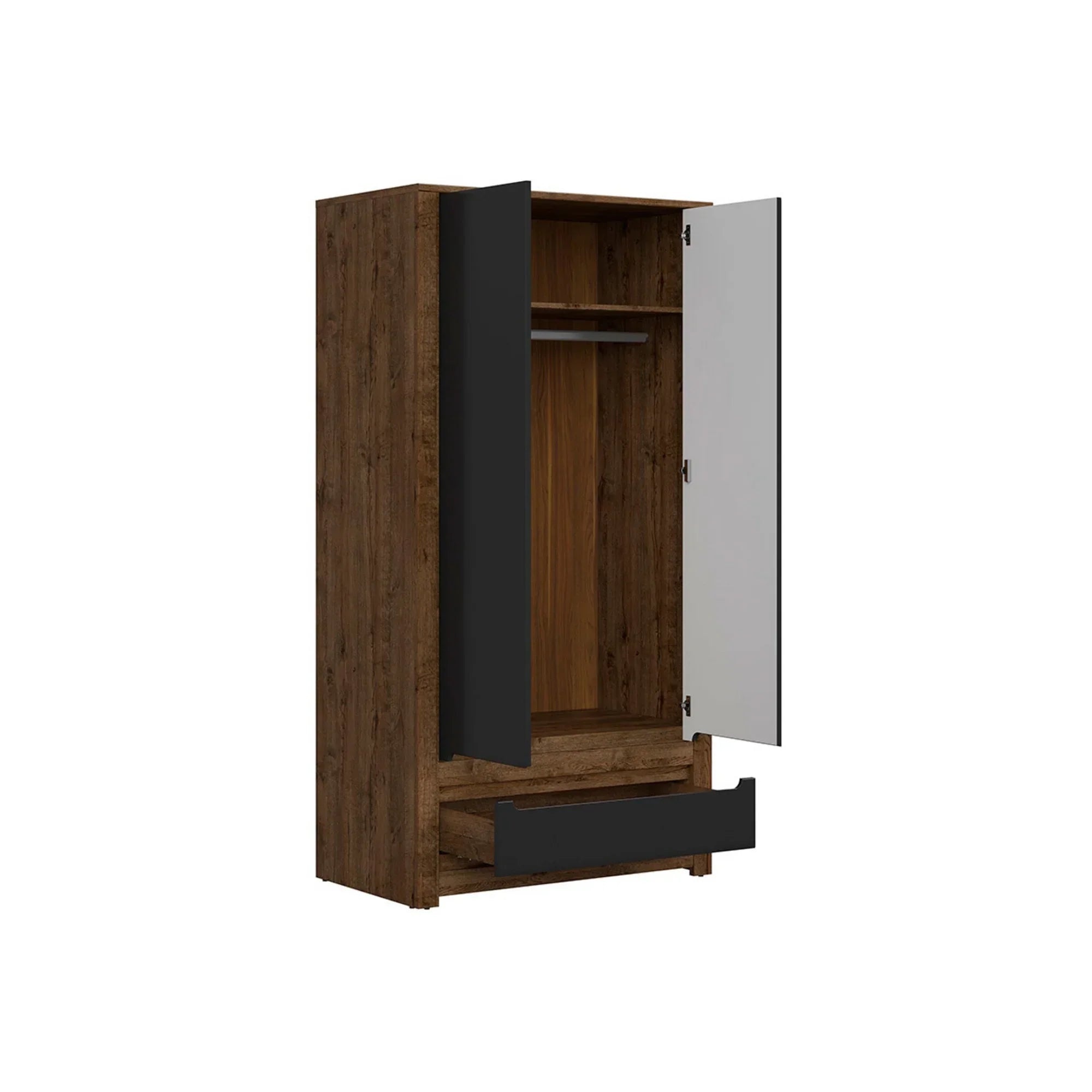 Dulap BERGEN OCN-29297, stejar/negru mat