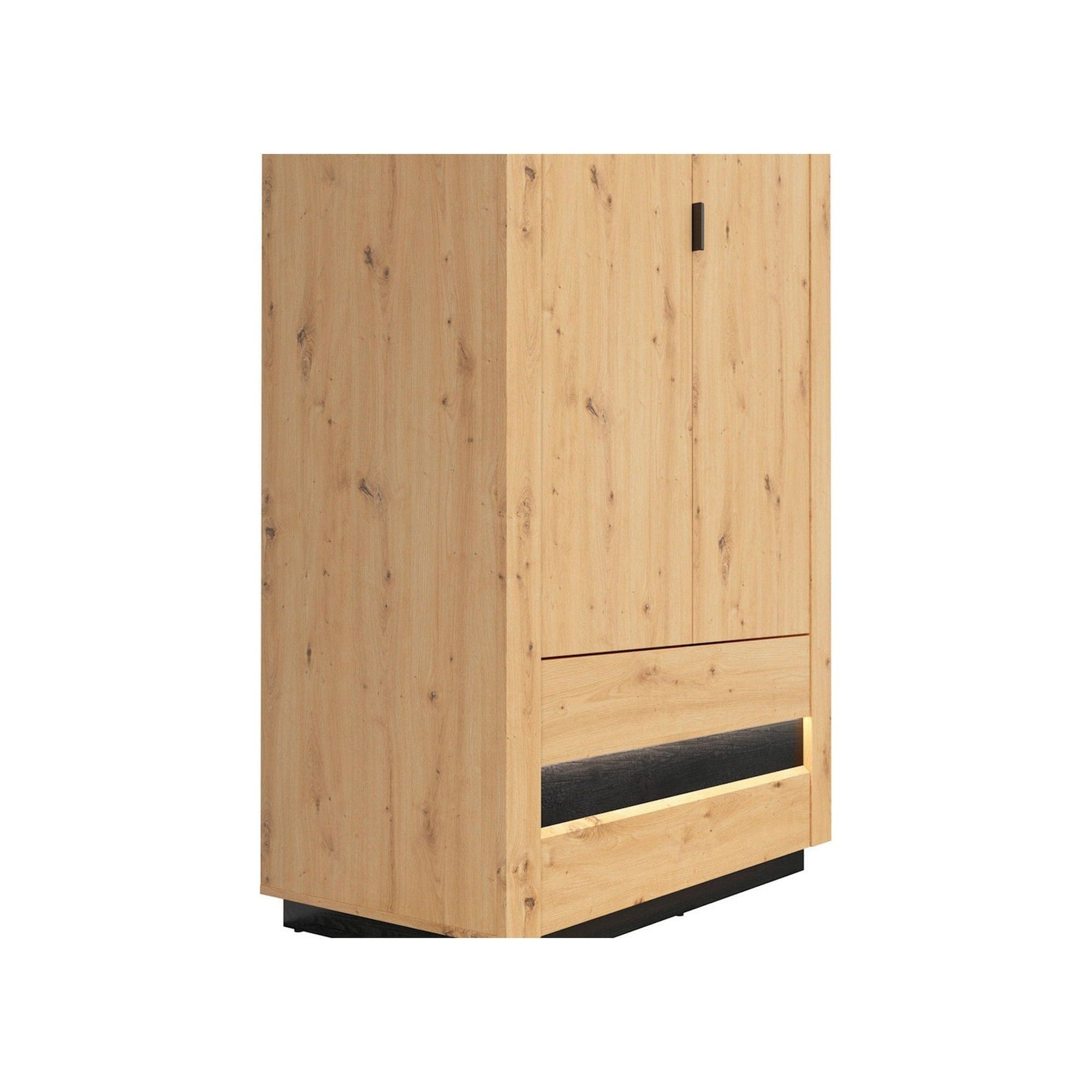 Dulap BERGEN OCN-29322, stejar artisan/negru