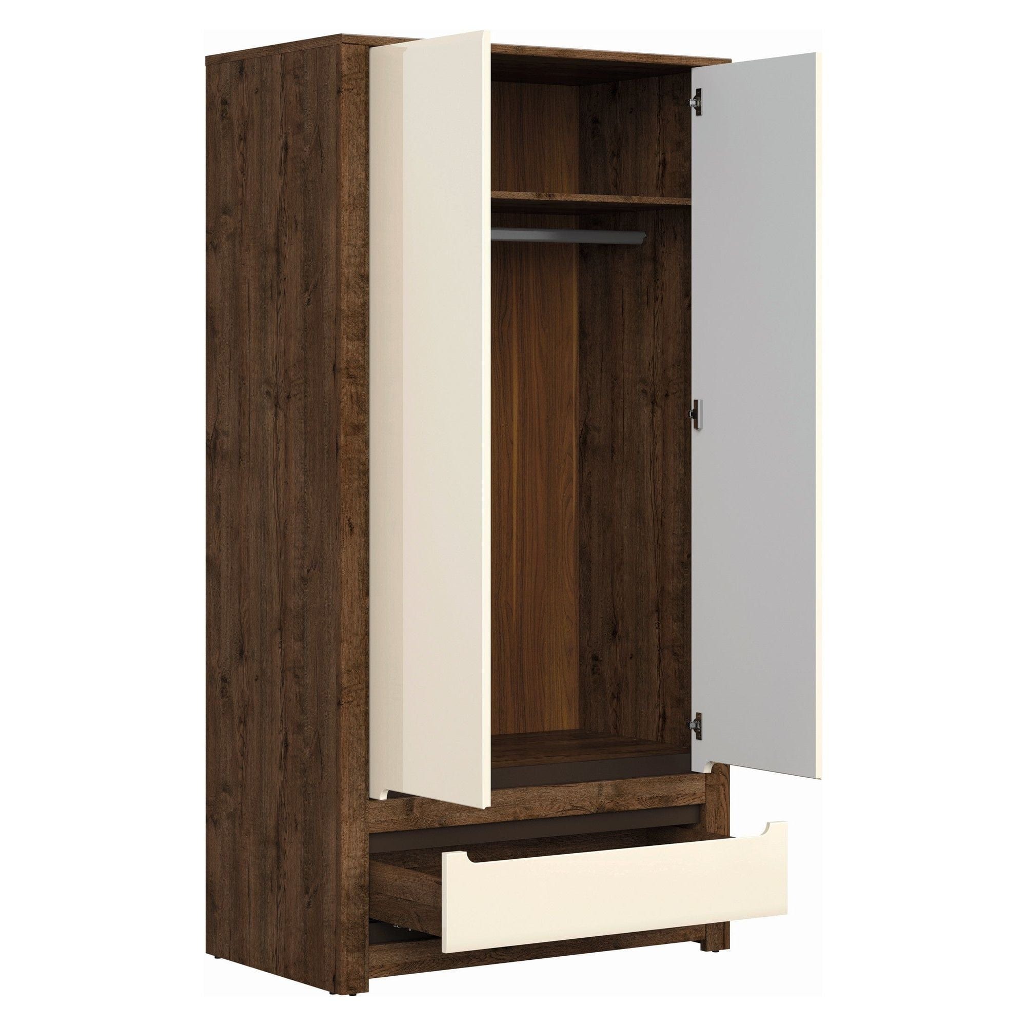 Dulap BERGEN OCN-29323, stejar april/alb perla