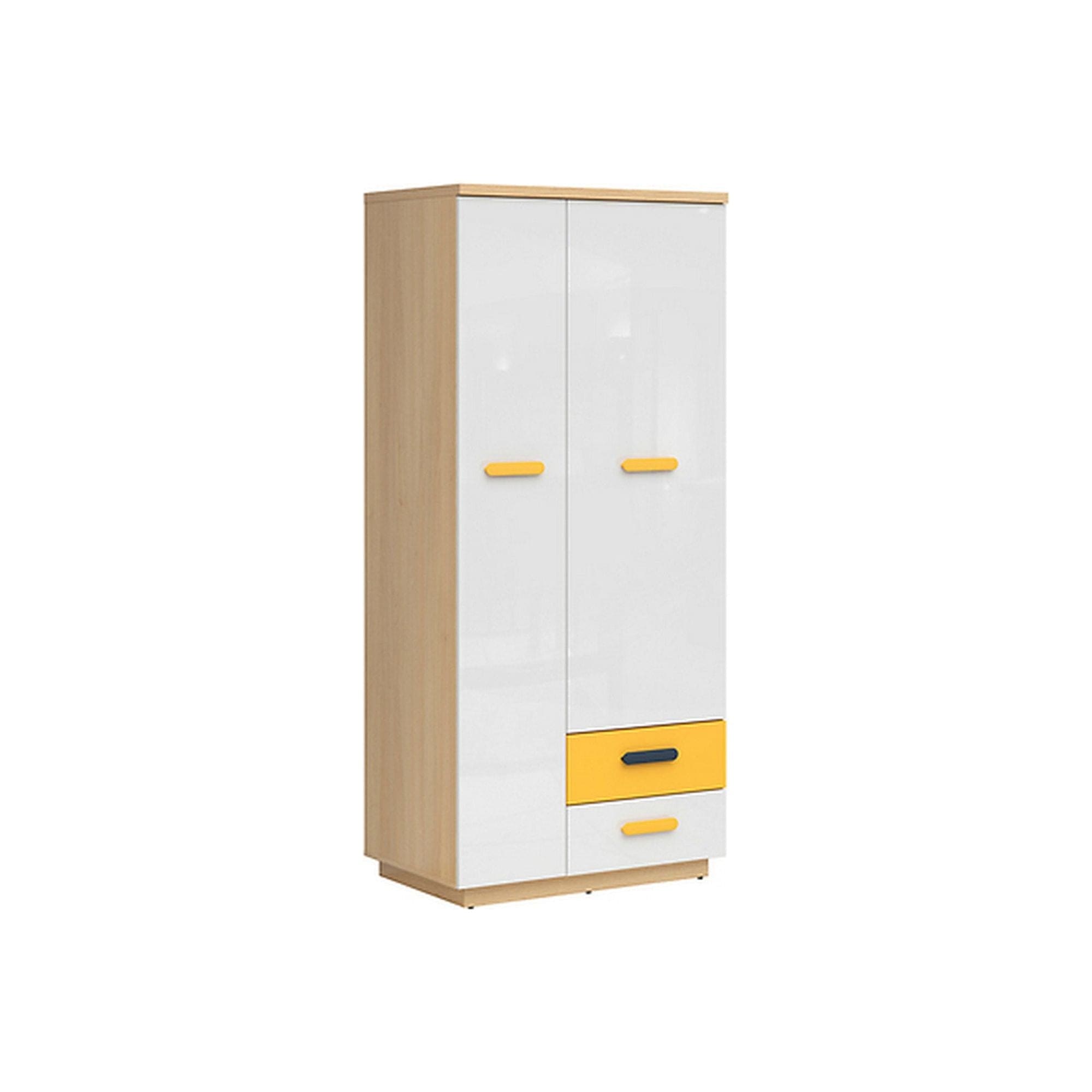 Dulap BERGEN OCN-29324, alb/stejar sonoma/galben