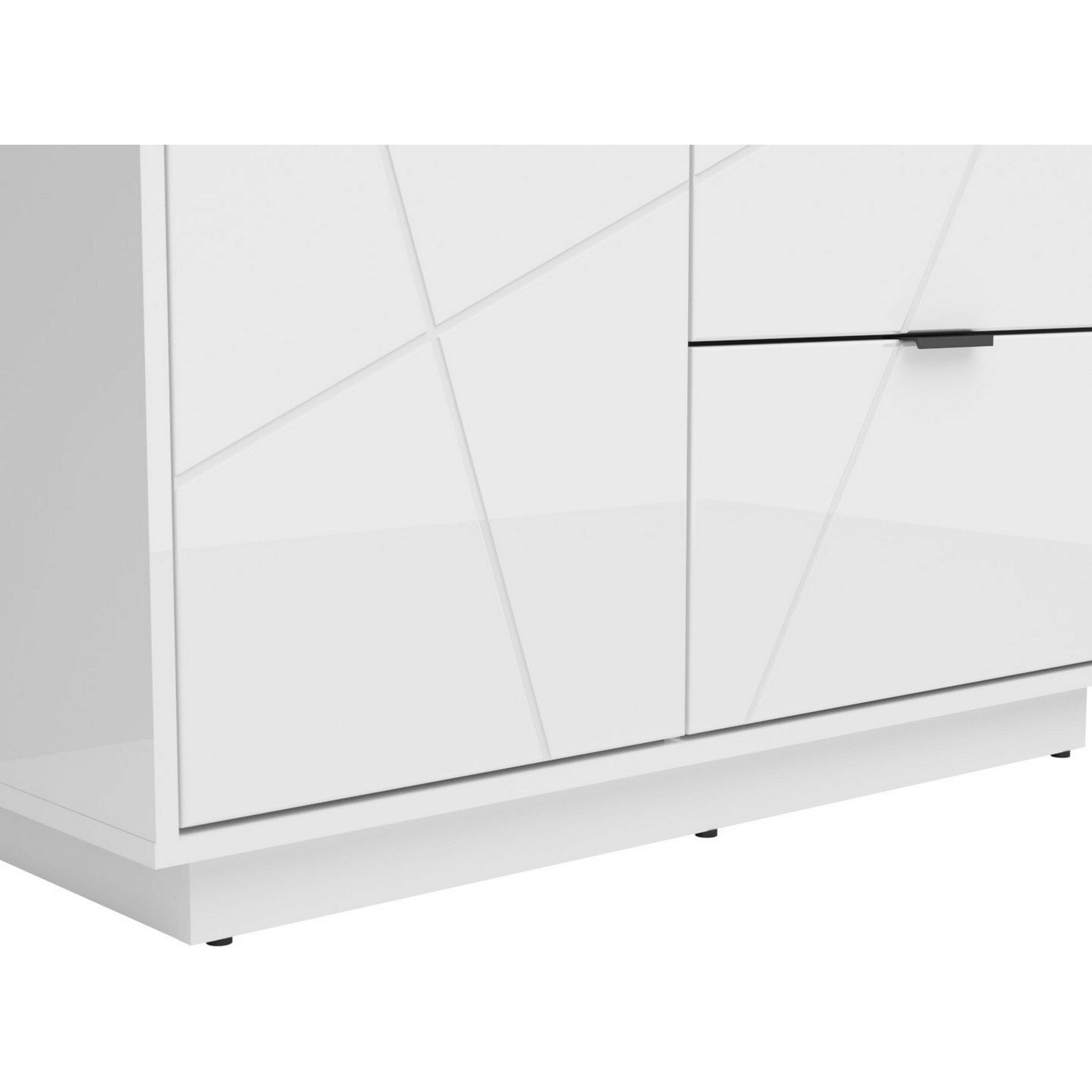 Dulap BERGEN OCN-29339, alb lucios