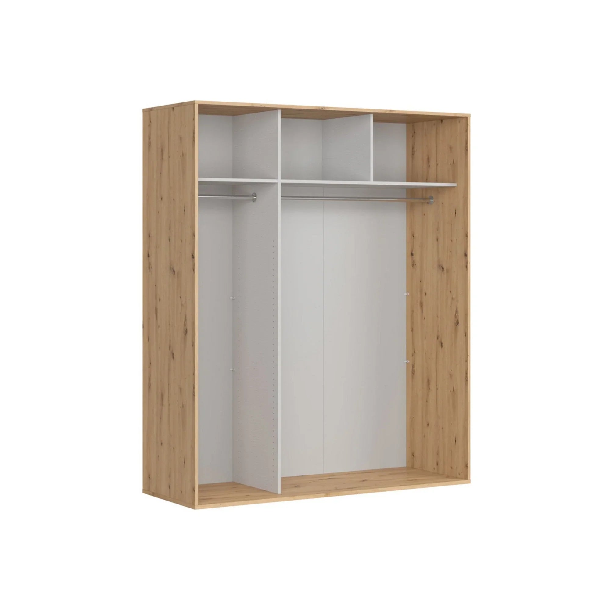 Dulap BERGEN OCN-29360, stejar artisan/negru lucios