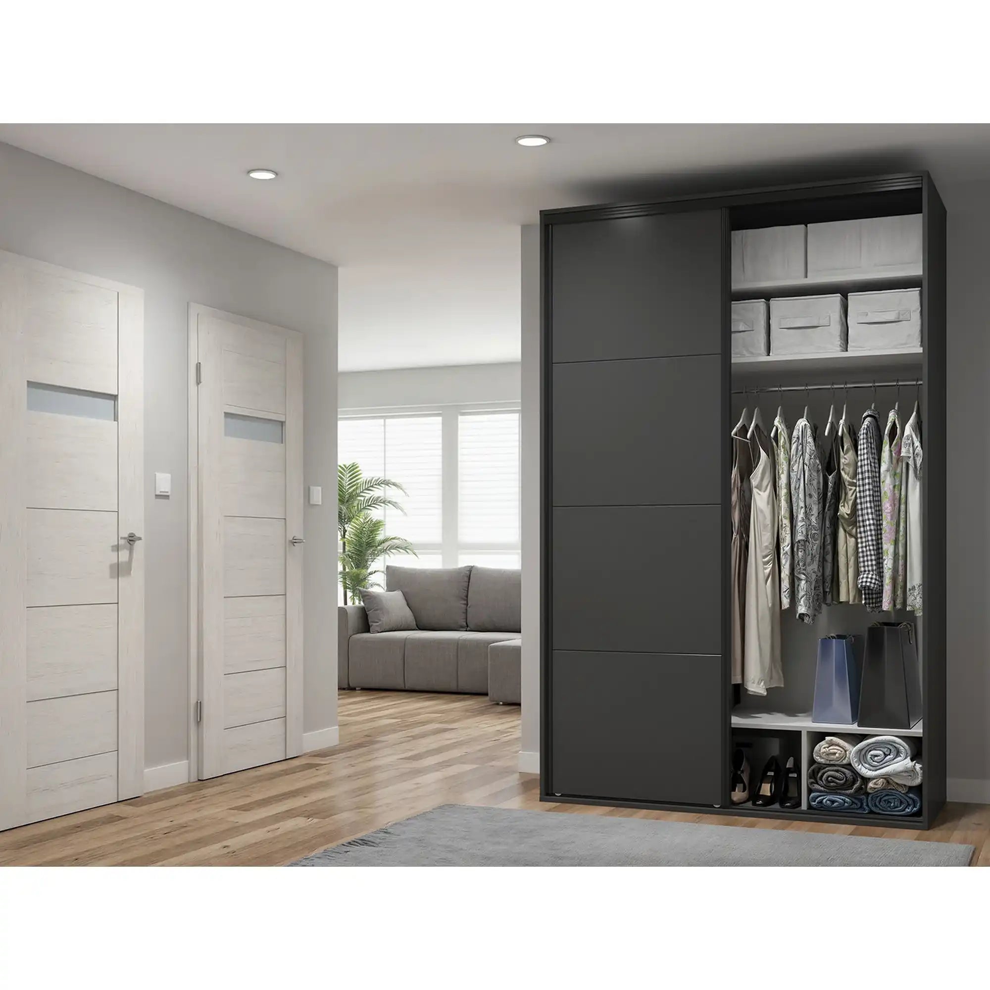 Dulap BERGEN OCN-29387, gri grafit