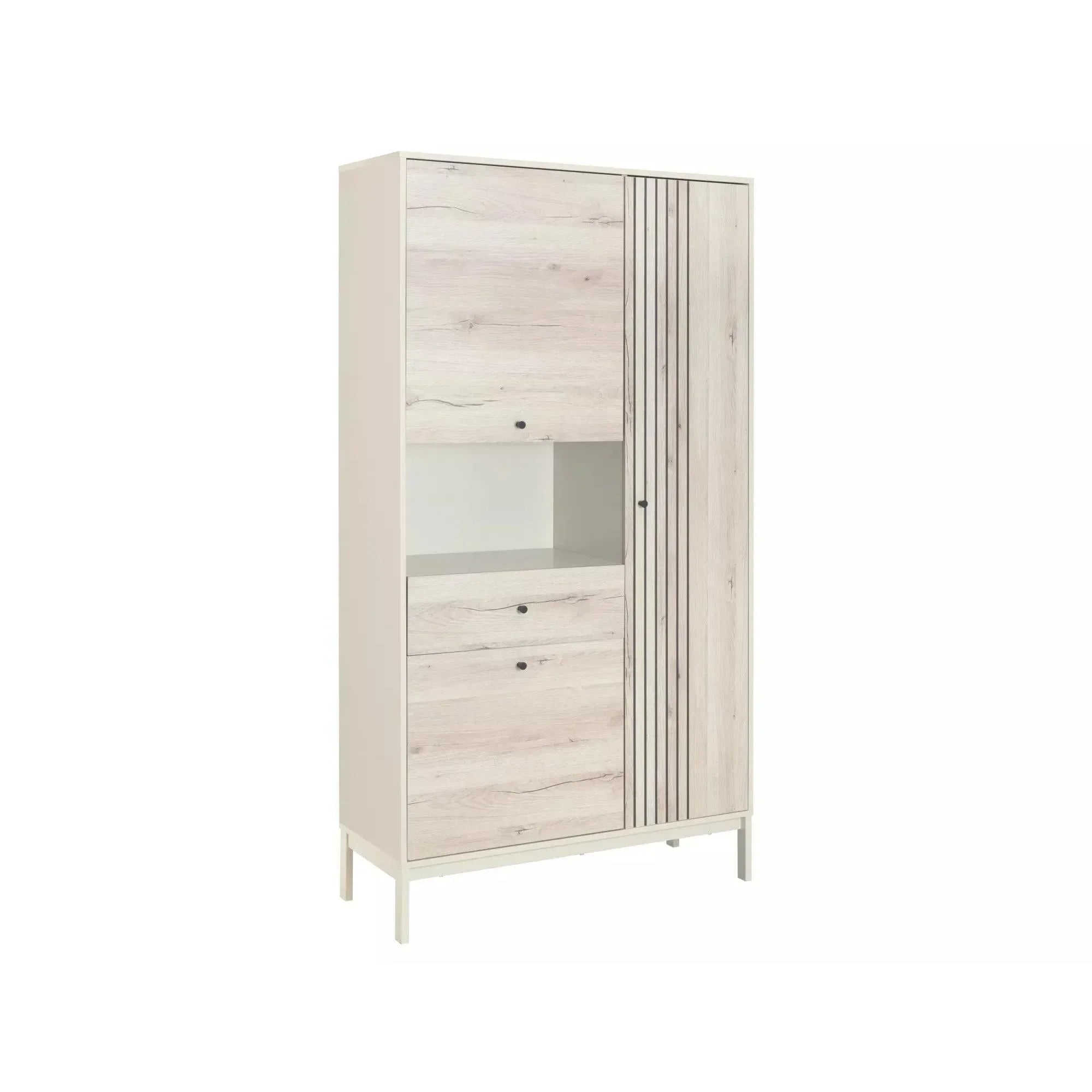 Dulap DETROIT OCN-39927, stejar alpin/alb