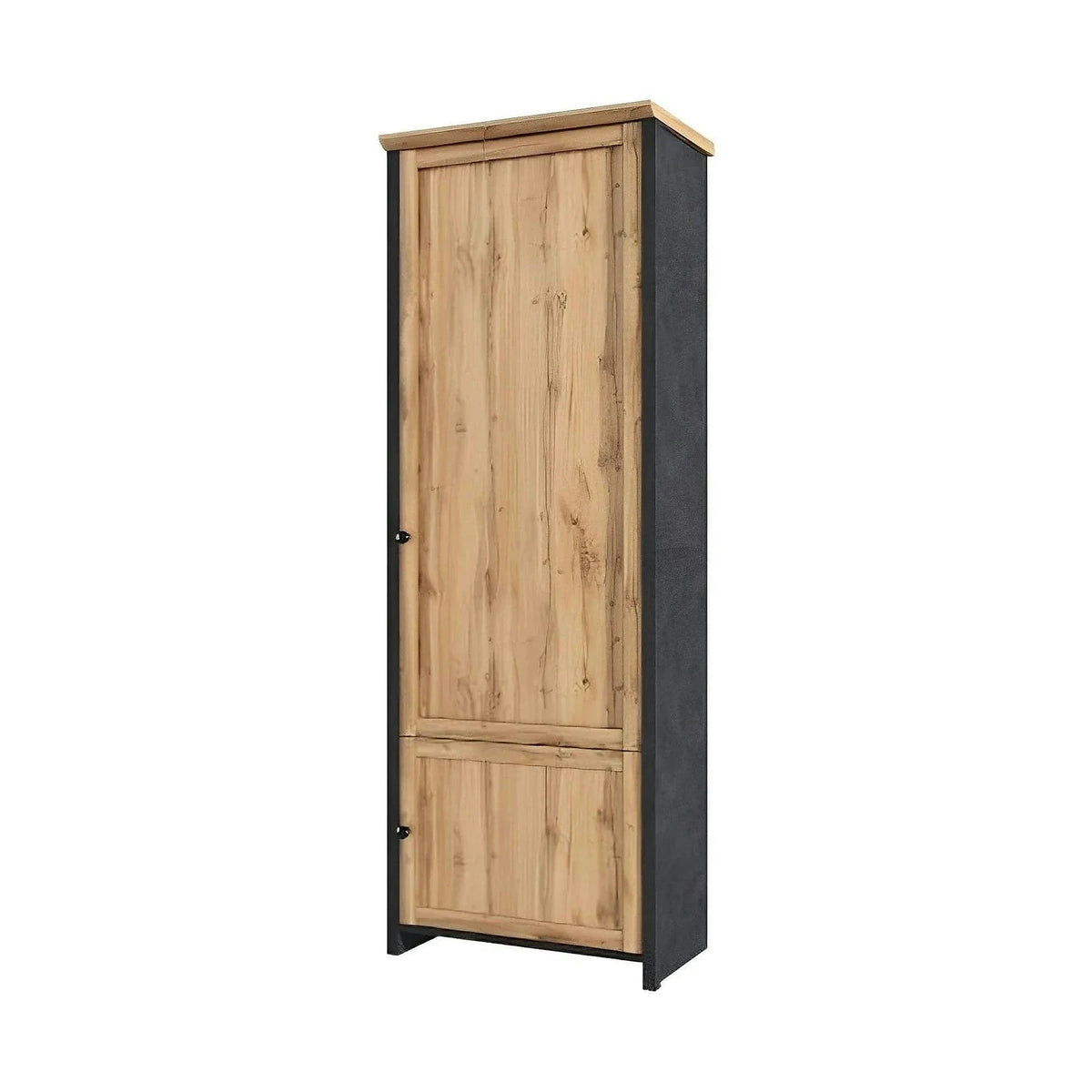 Dulap NICOLE, stejar wotan/gri antracit, PAL laminat, cu 2 usi, 71x42x200 cm