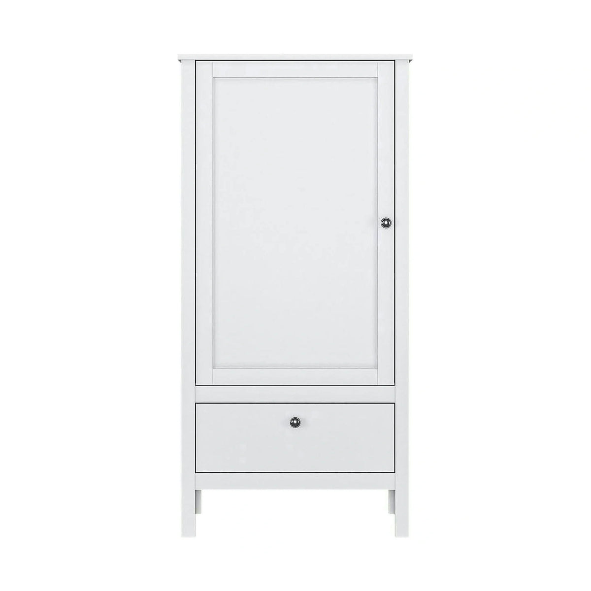 Dulap OLE, alb, PAL laminat, cu o usa si un sertar, 65x37x135 cm