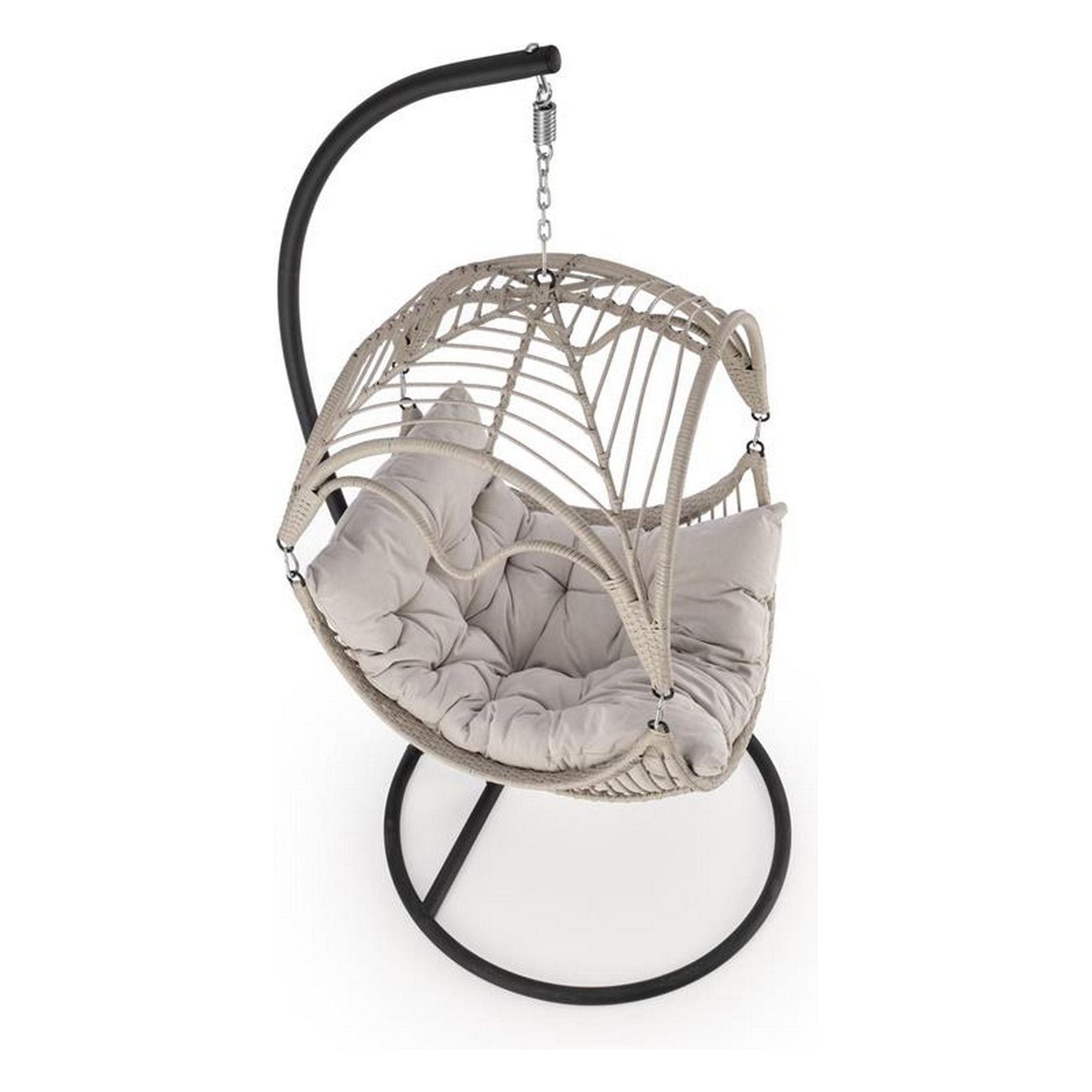 Balansoar RASMUS, gri deschis, ratan sintetic, 85x60x202 cm