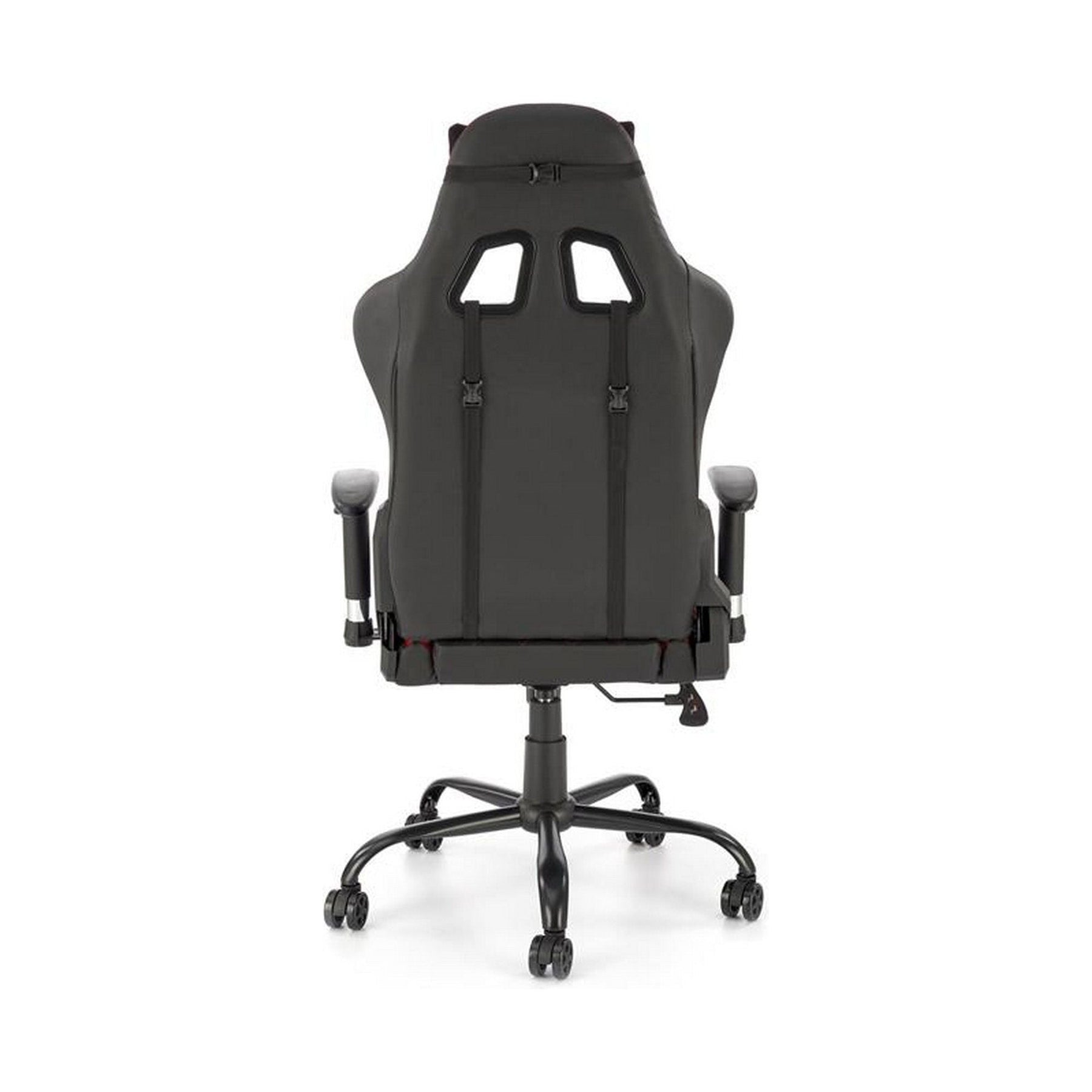 Scaun gaming DRAKE, rosu/negru, stofa, mecanism TILT, 69x62x127 cm