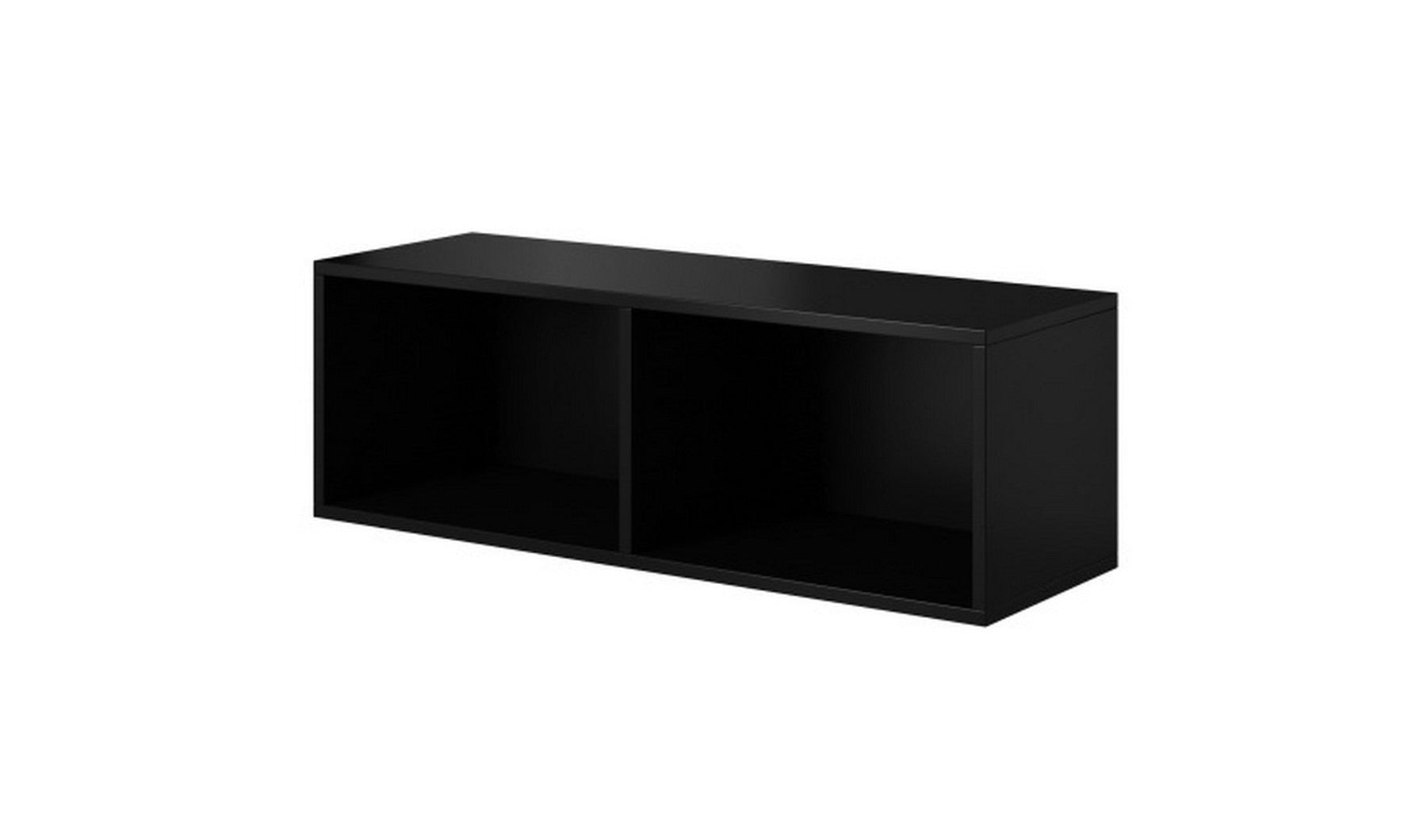Raft ROCO RO2, negru, PAL laminat, 113x39x38 cm