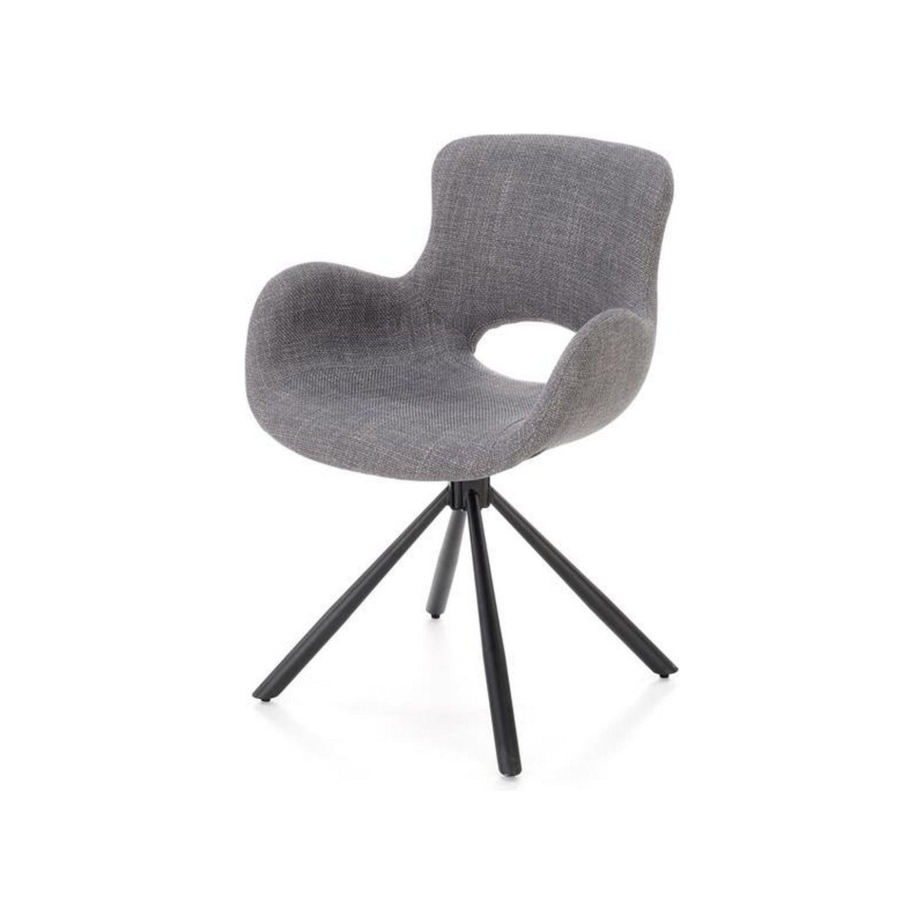 Scaun K475, gri/negru, stofa clasica/metal, 59x58x81 cm