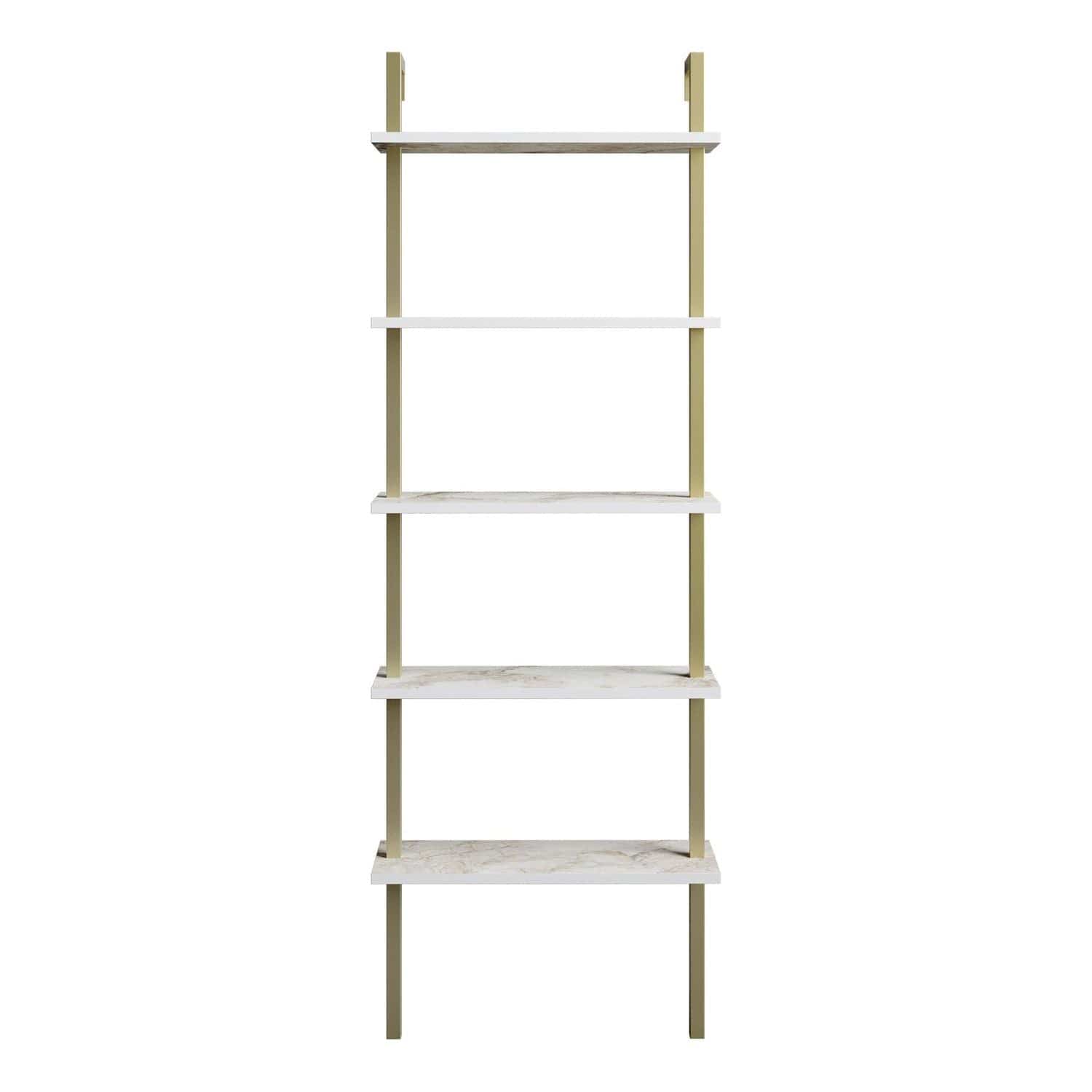 Etajera AMSTERDAM OCN-32870, alb/auriu