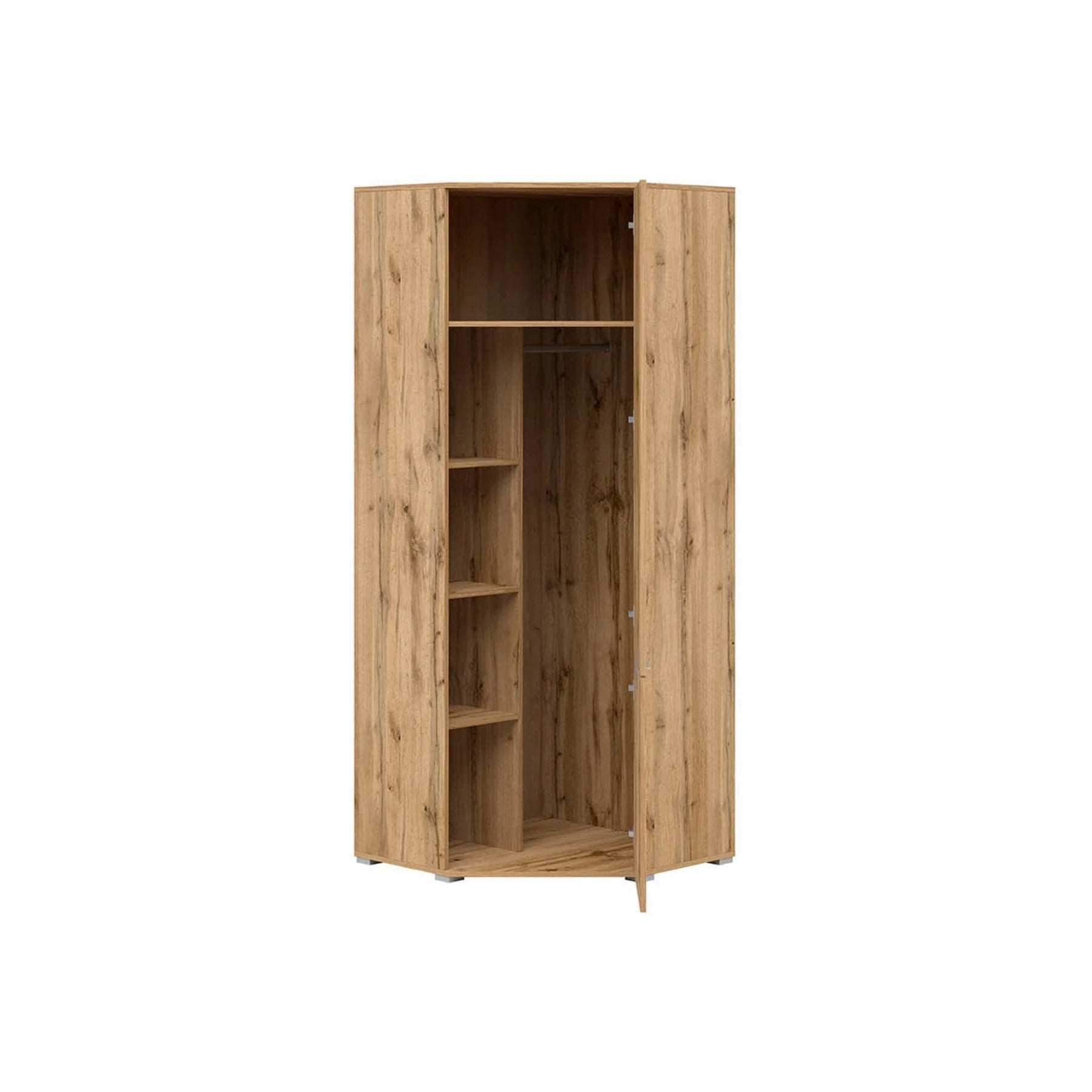 Dulap ZELE, stejar wotan, PAL, cu 2 usi, 78x78x195 cm