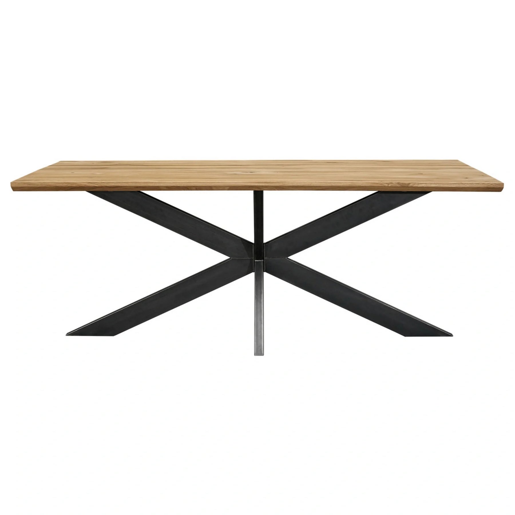 Masa SPIDER 2, stejar/negru, lemn/metal, 200x80x77 cm