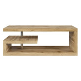 Masuta cafea GLIMP, stejar wotan, PAL/metal, 120x60x45 cm