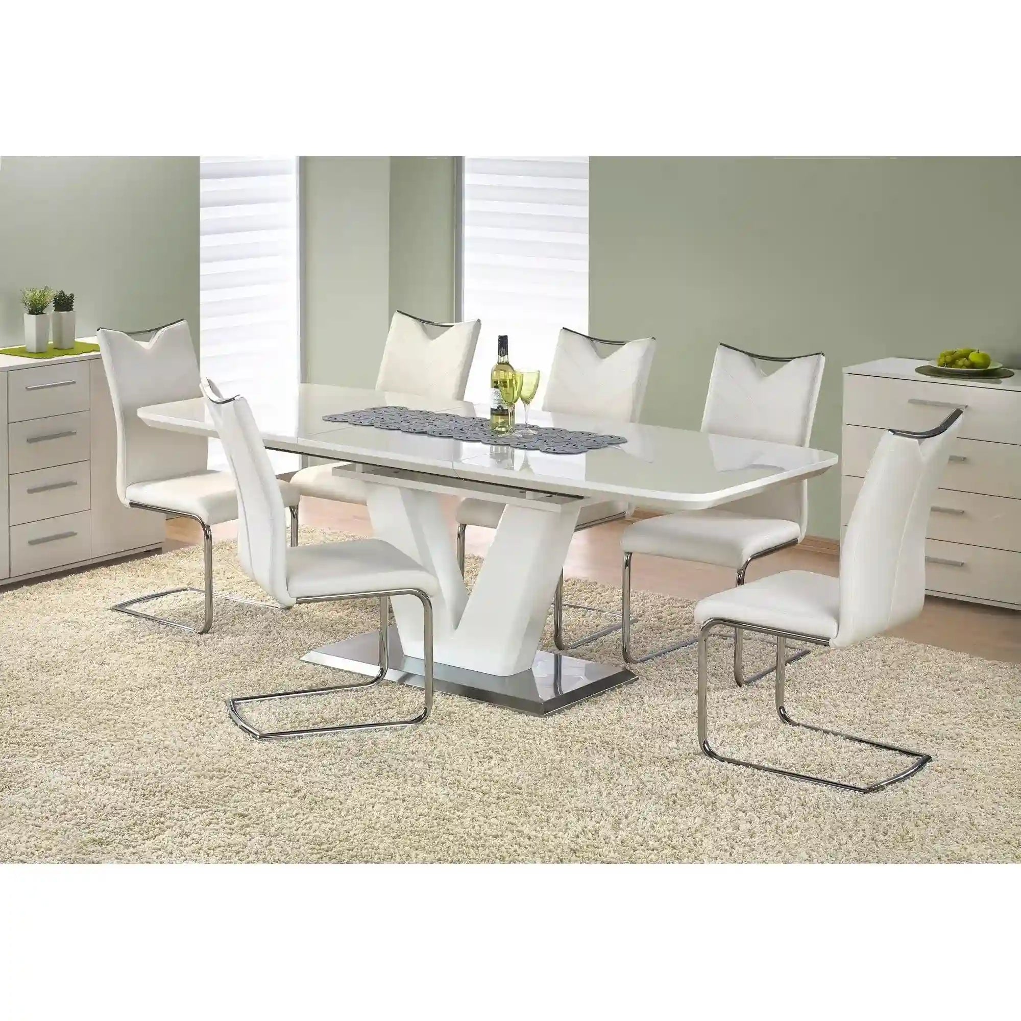 Masa extensbila HOUSTON OCN-37491, alb