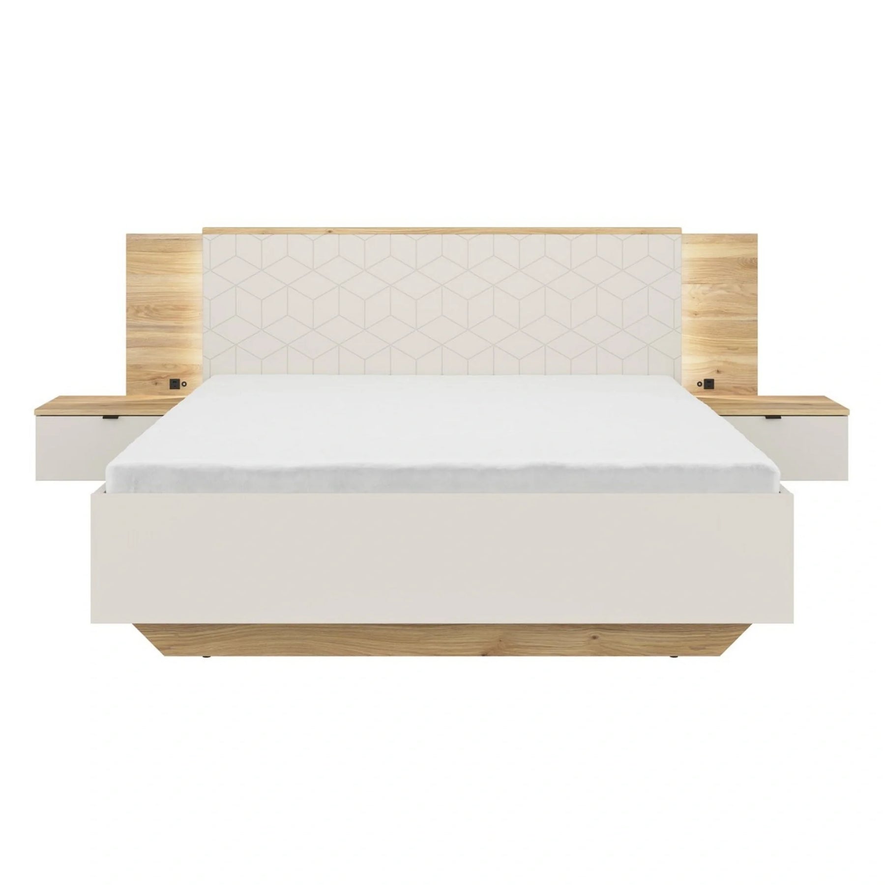 Cadru pat GLAMOUR A 160x200, casmir/stejar, PAL