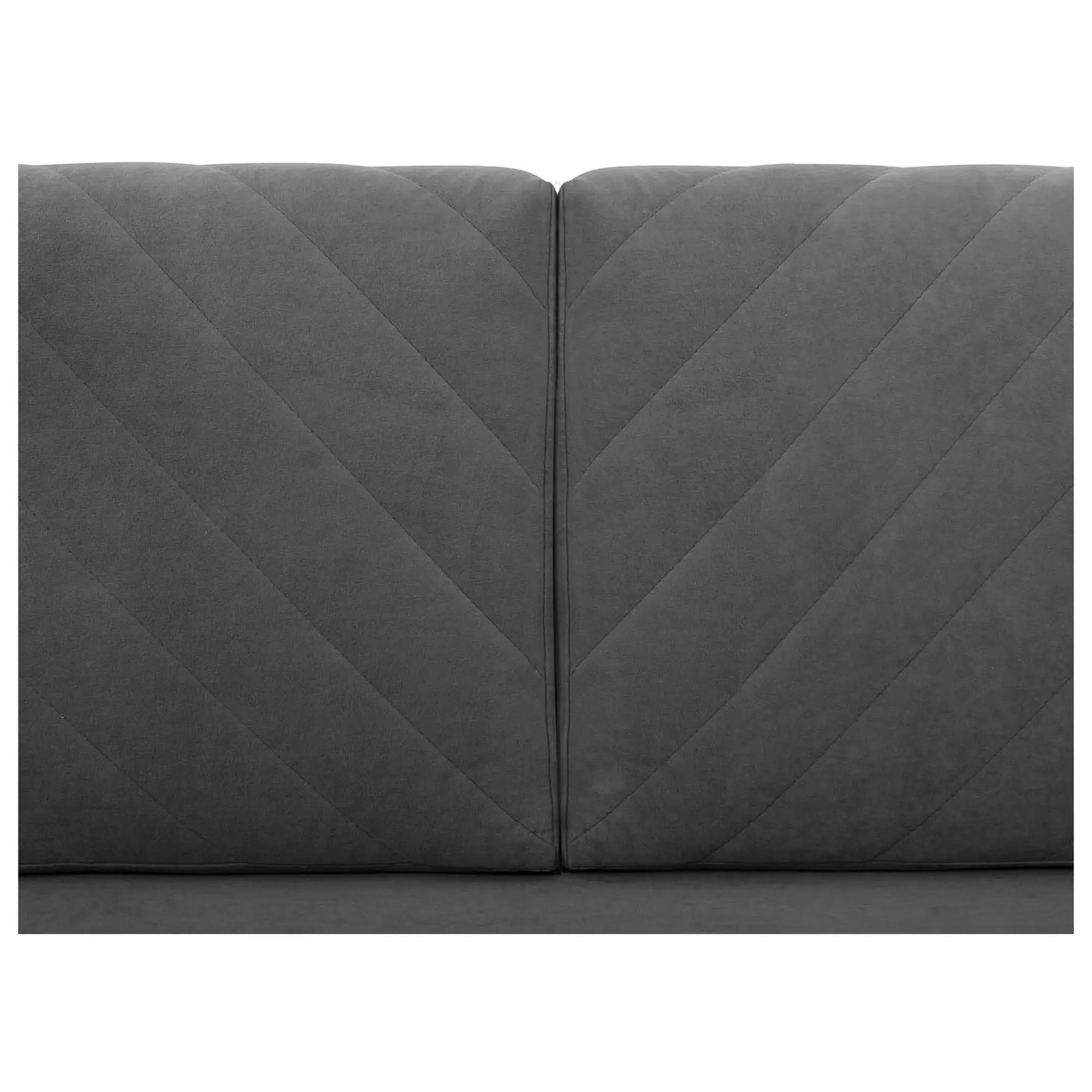 Canapea extensibila LOGAN, stofa catifelata gri - Mavel 14, 214x96x91 cm