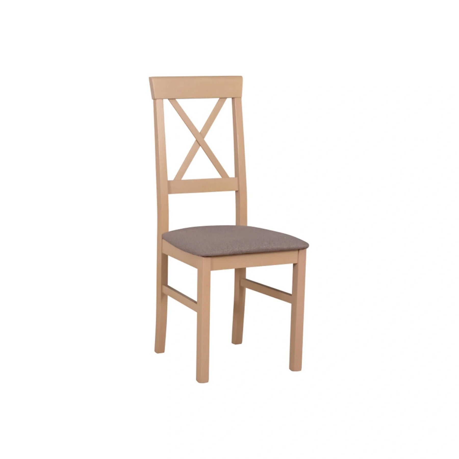 Scaun ALLA 3, maro/stejar sonoma, stofa clasica/lemn, 43x51x95 cm