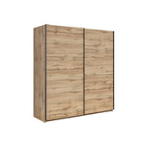 Dulap TETRIX, stejar wotan, PAL, cu 2 usi, 183x60x196 cm