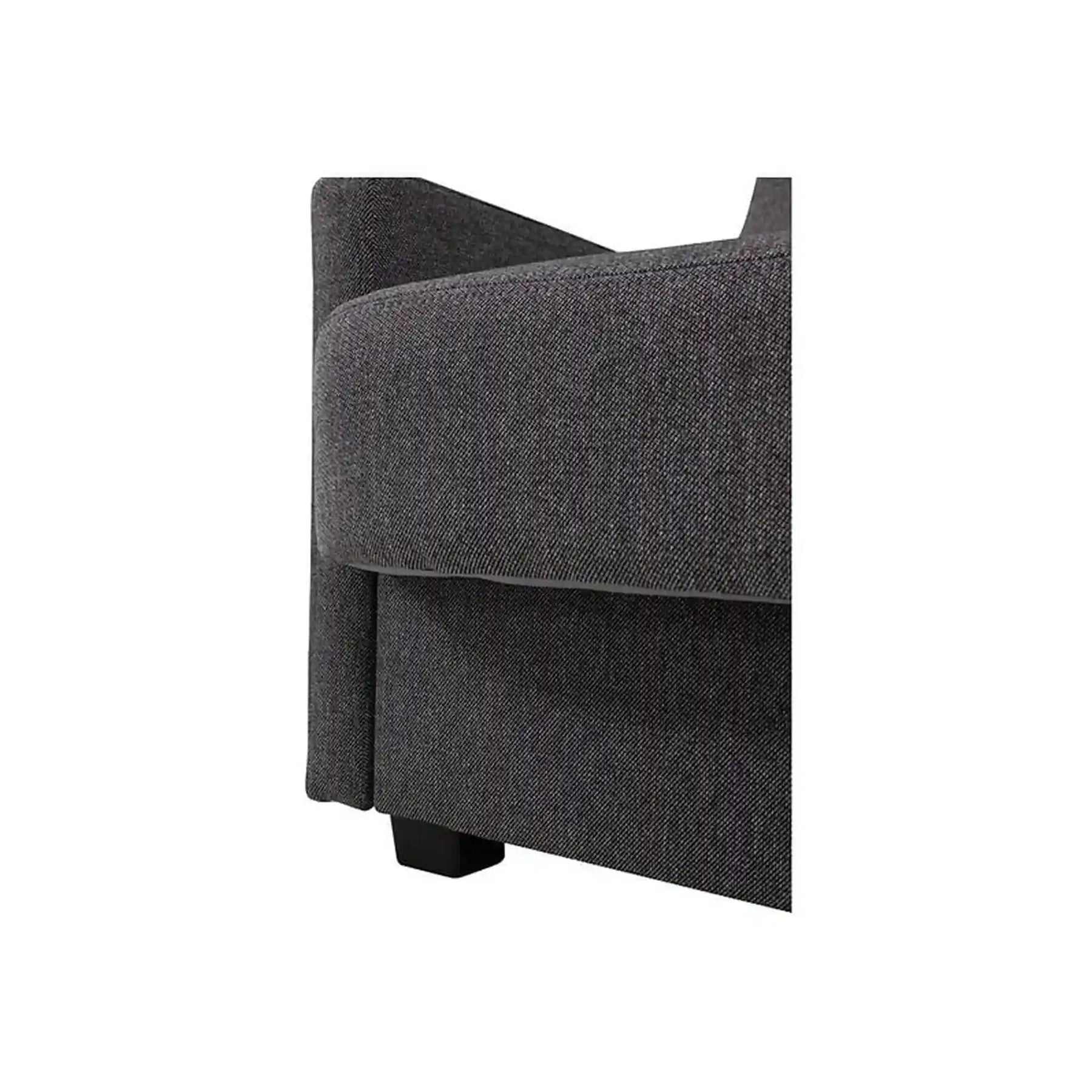 Canapea extensibila MARO, stofa clasica gri inchis - Mossa 99, cu lada depozitare, 207x95x95 cm