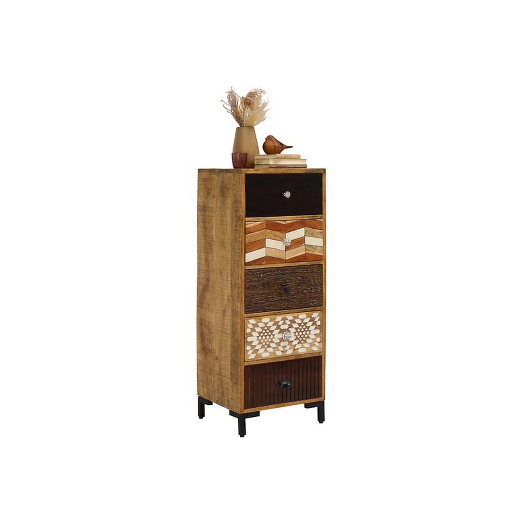 Comoda ALOKA, stejar, lemn, 40x46x120 cm