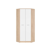 Dulap NEPO PLUS, alb/stejar sonoma, PAL laminat, cu 2 usi, 80x80x197 cm