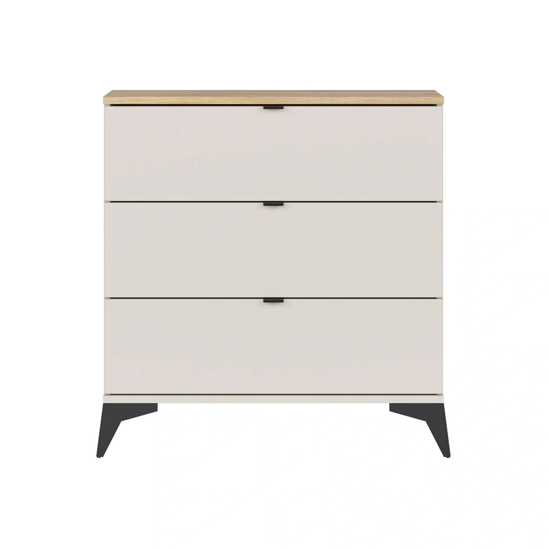 Comoda GLAMOUR, stejar/casmir, PAL, cu 3 sertare, 85x42x90 cm