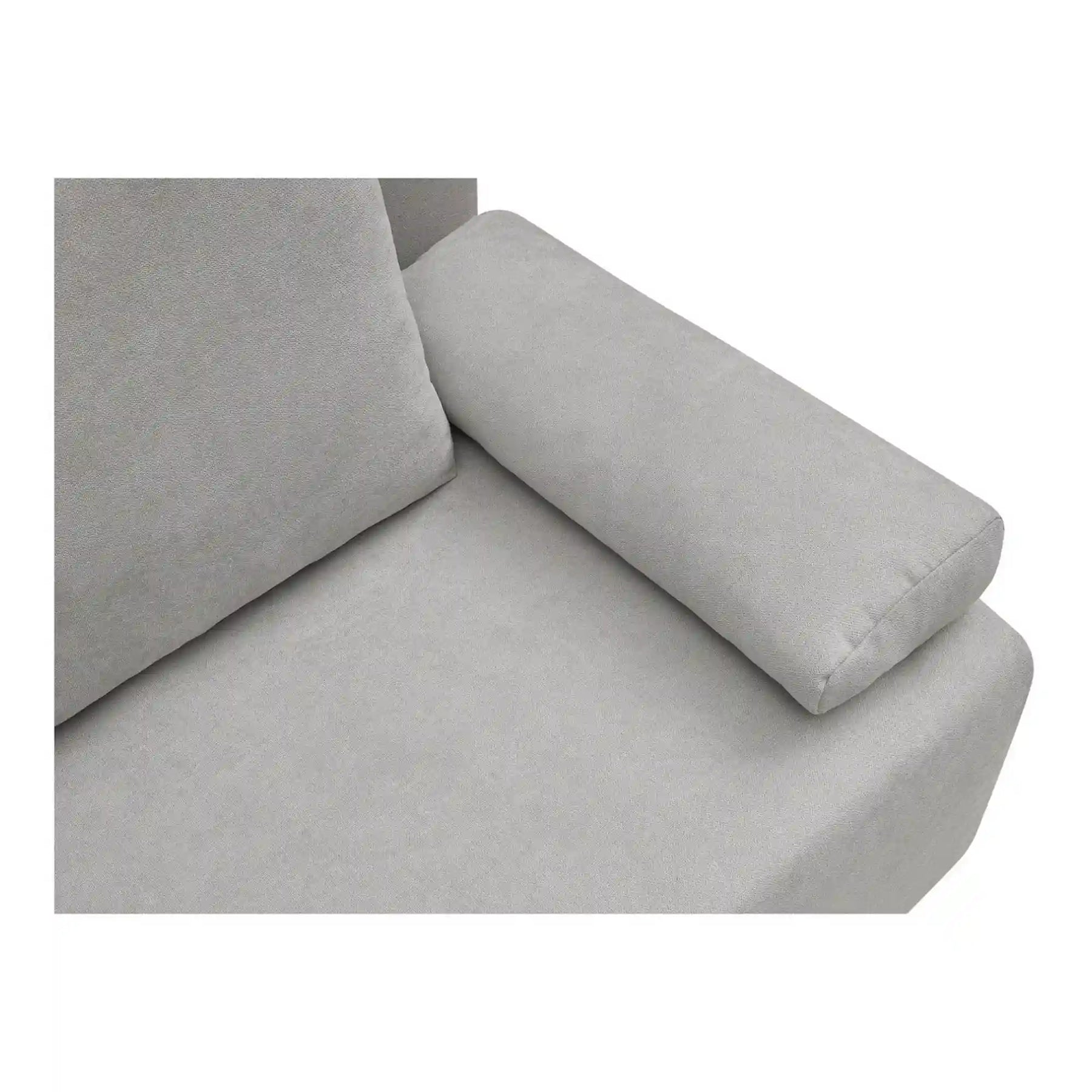 Canapea extensibila SUN, stofa catifelata gri - Enjoy New 45, 193x92x96 cm