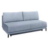 Canapea extensibila SENTILA, stofa catifelata gri - Elia 84, 198x106x91 cm