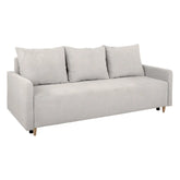 Canapea extensibila SIGMA, stofa catifelata bej - Onega 2, 208x90x92 cm