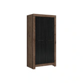 Dulap BALIN, negru/stejar, PAL, cu 2 usi, 98x55x195 cm