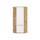 Dulap NUIS, alb lucios/stejar wotan, PAL laminat, cu o usa, 78x79x198 cm