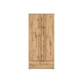 Dulap ZELE, stejar wotan, PAL, cu 2 usi, 91x57x195 cm