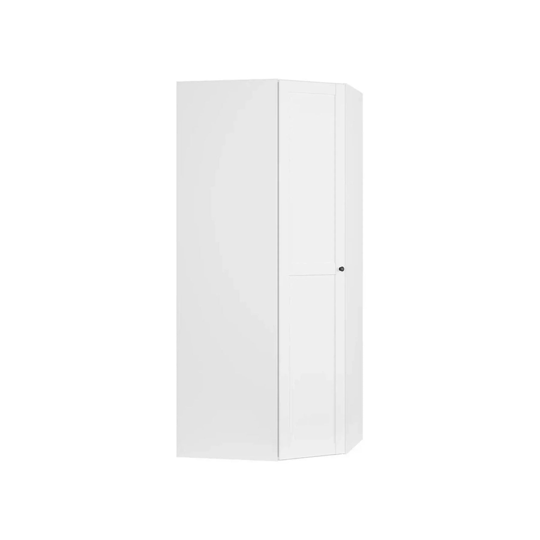 Dulap de colt FLEZ, alb, PAL, cu o usa, 103x103x240 cm