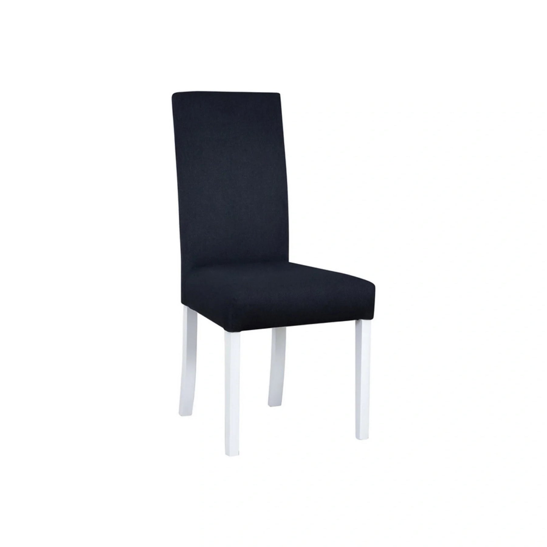 Scaun CAMPEL, negru/alb, stofa clasica/lemn, 46x55x96 cm