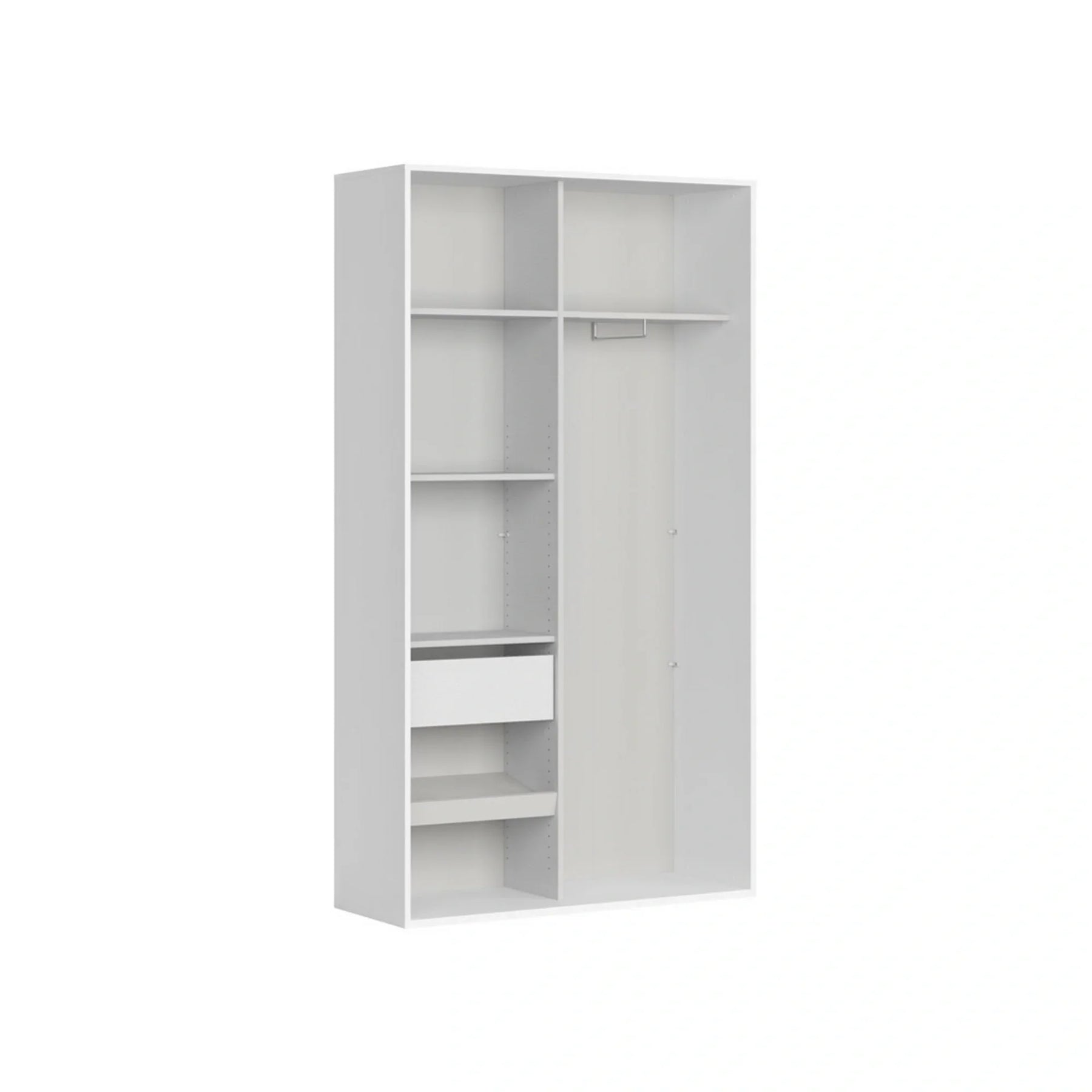 Dulap FLEX, alb, PAL, cu 2 usi, 120x45x218 cm