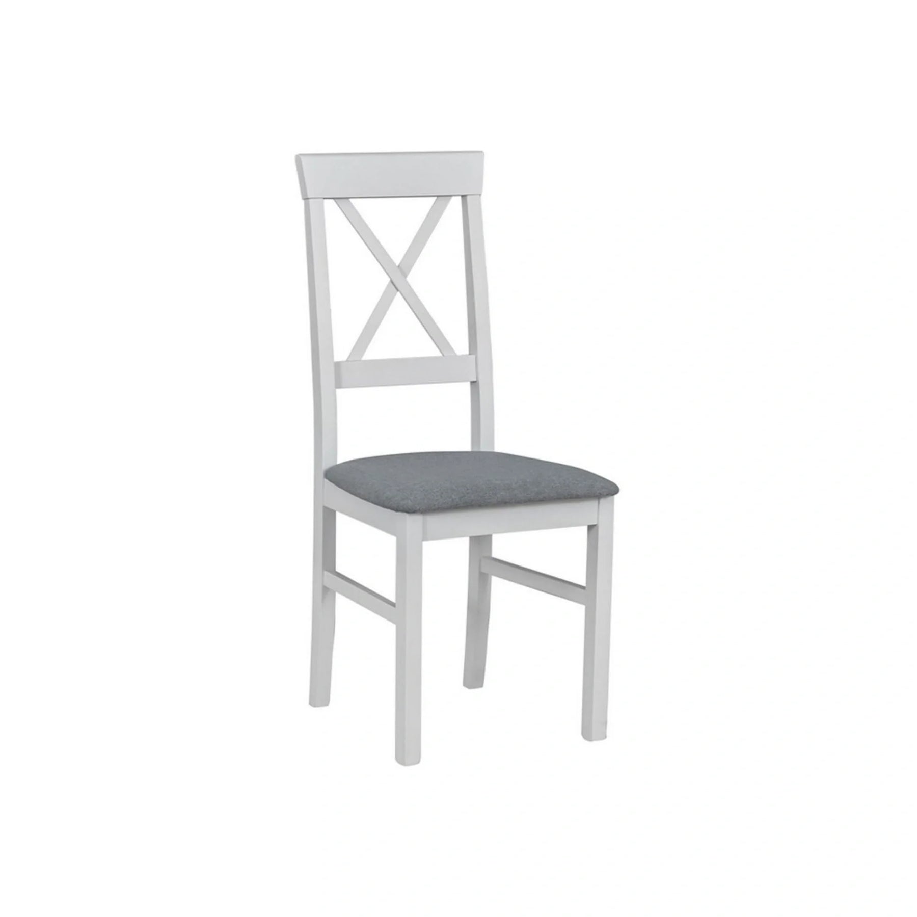 Scaun ALLA 3, gri/alb, stofa clasica/lemn, 43x51x95 cm