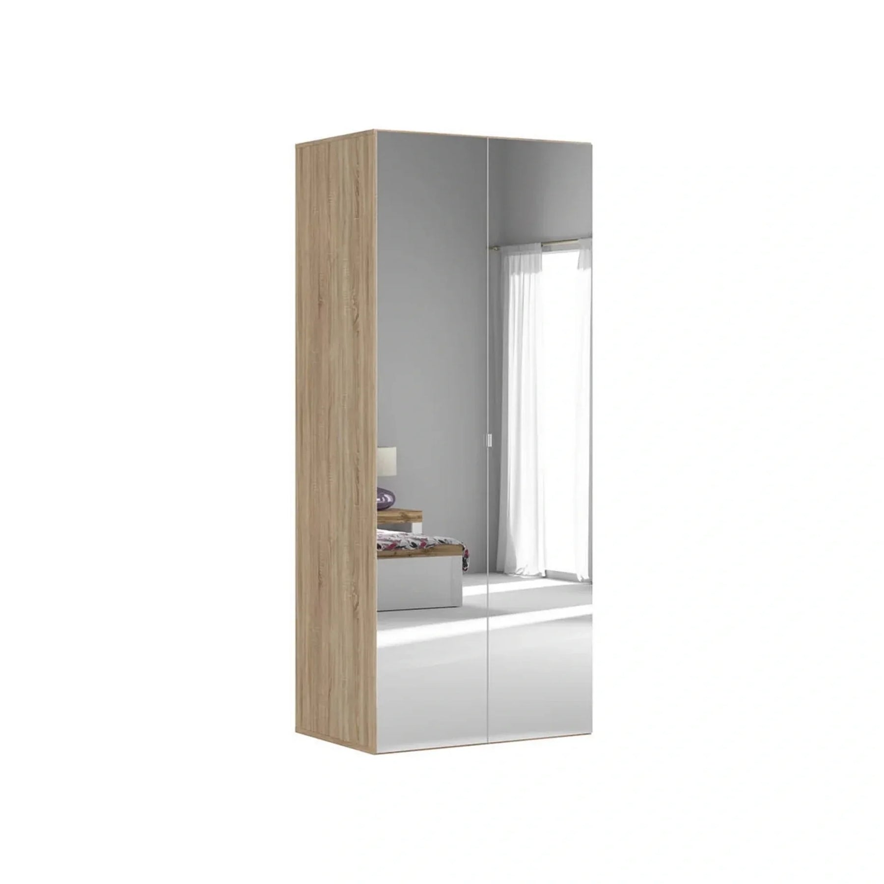 Dulap FLEX, stejar sonoma, PAL, cu 2 usi, 100x66x240 cm