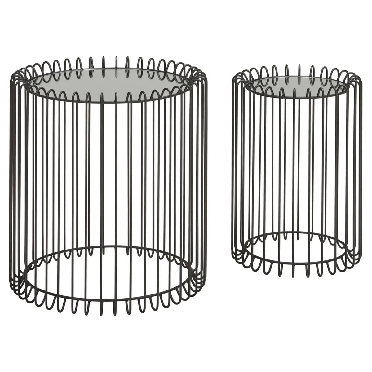 Set 2 masute cafea PIA, negru, metal