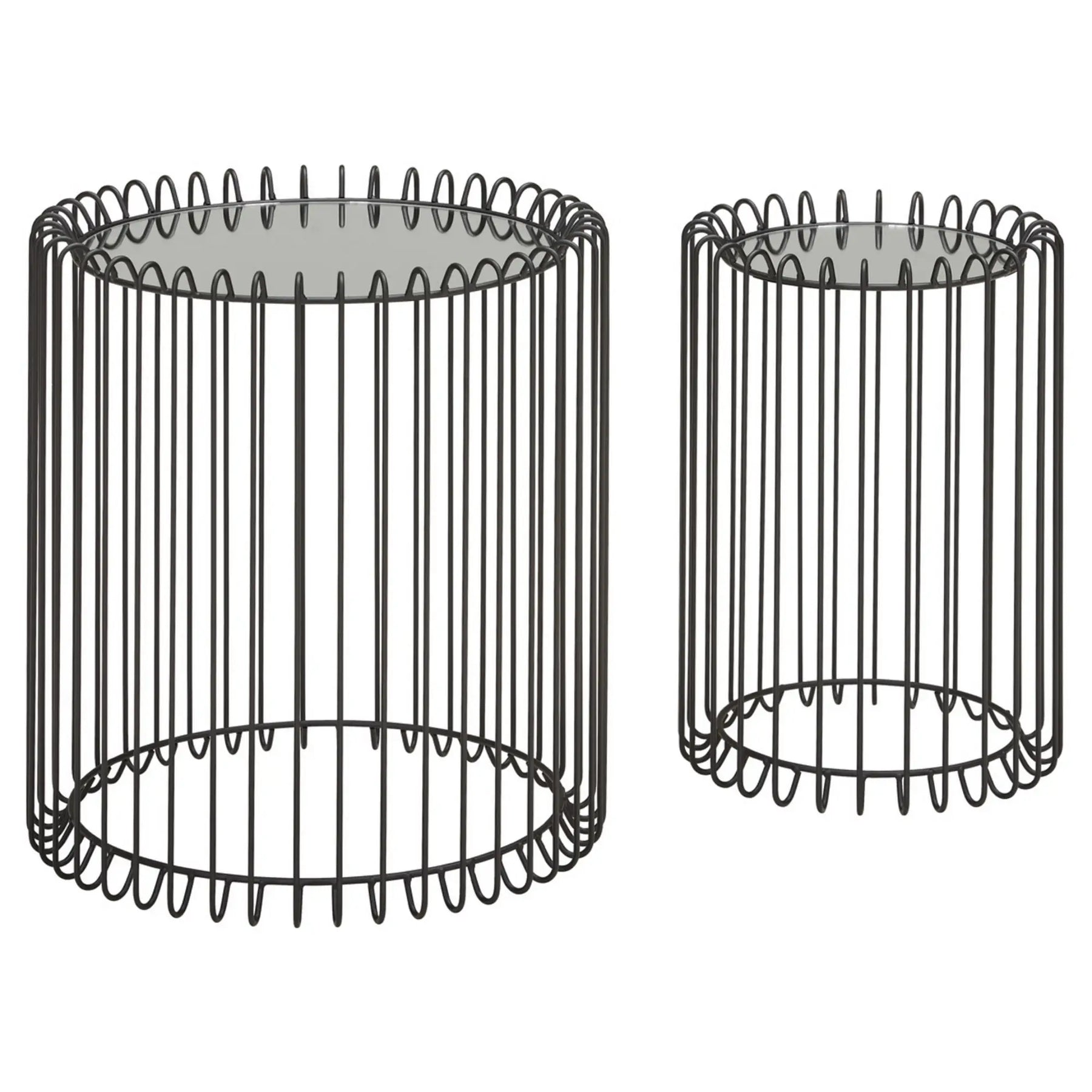 Set 2 masute cafea PIA, negru, metal