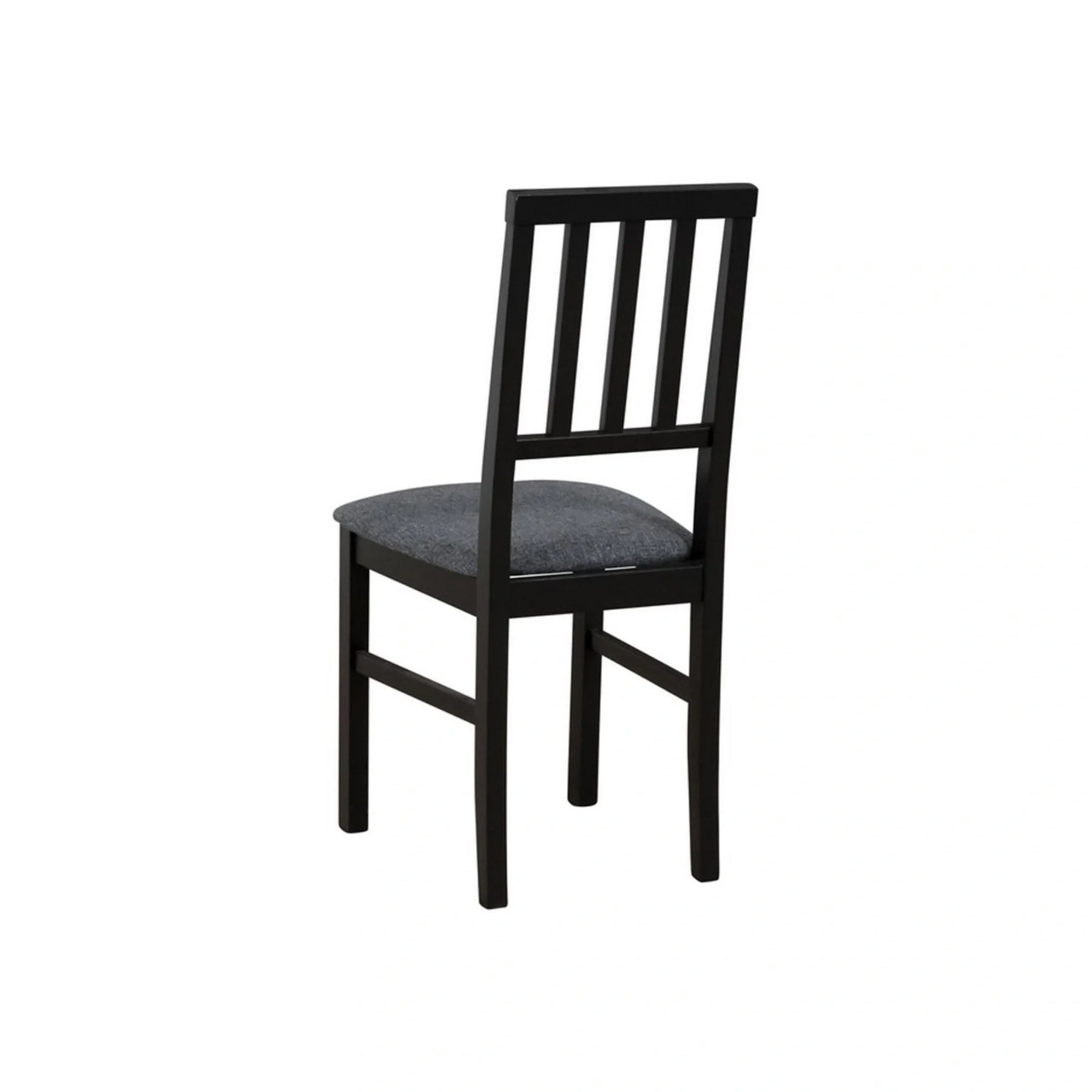 Scaun AREN, gri grafit/negru, stofa clasica/lemn, 43x50x92 cm