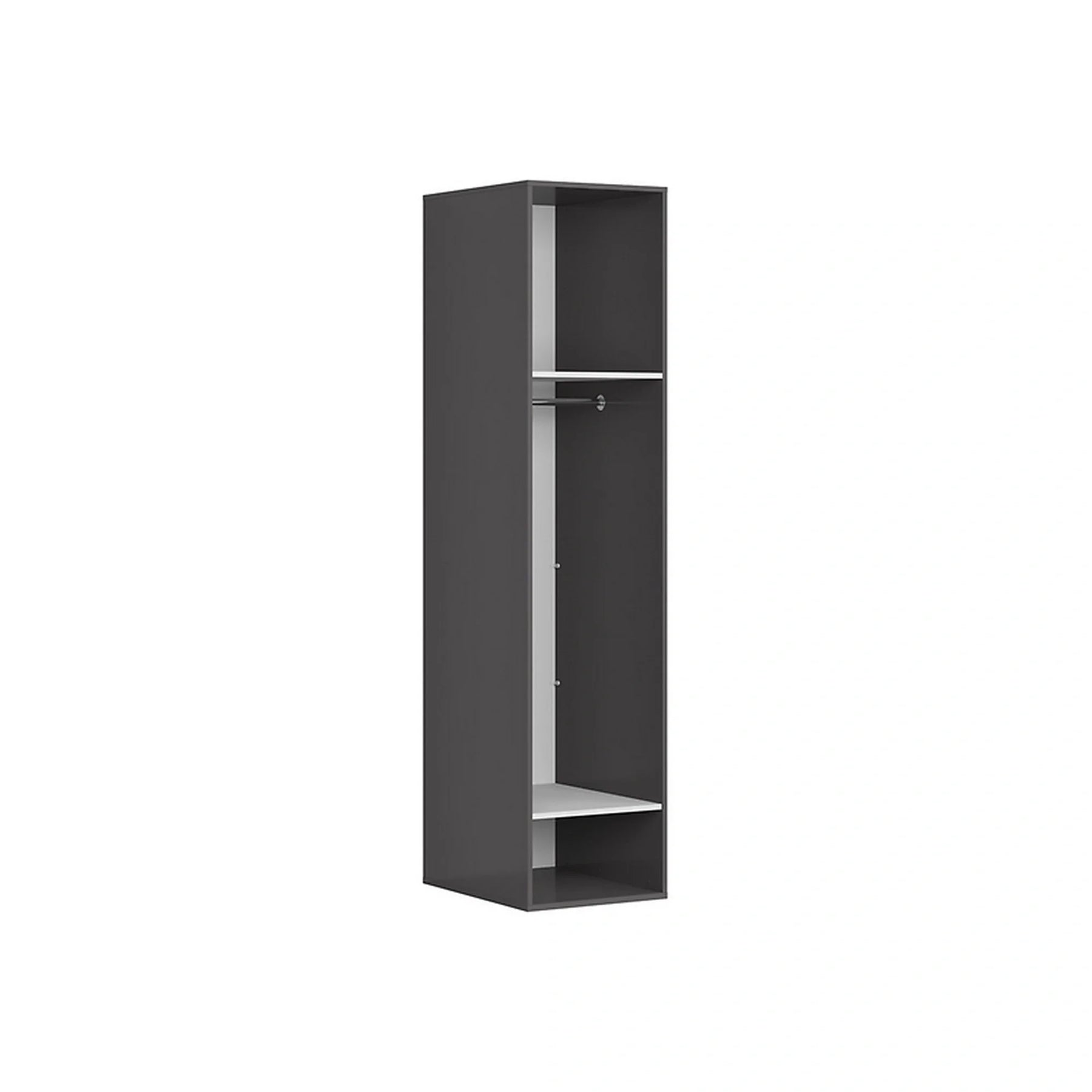 Dulap FLEX, gri grafit, PAL, cu o usa, 50x66x218 cm