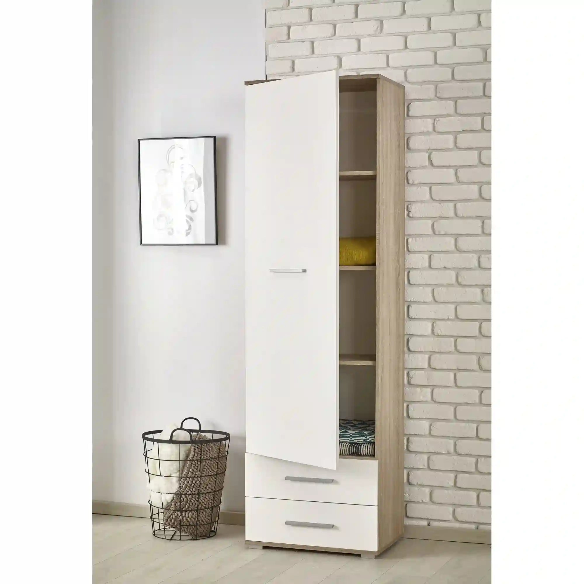 Dulap HOUSTON OCN-37865, alb/stejar sonoma