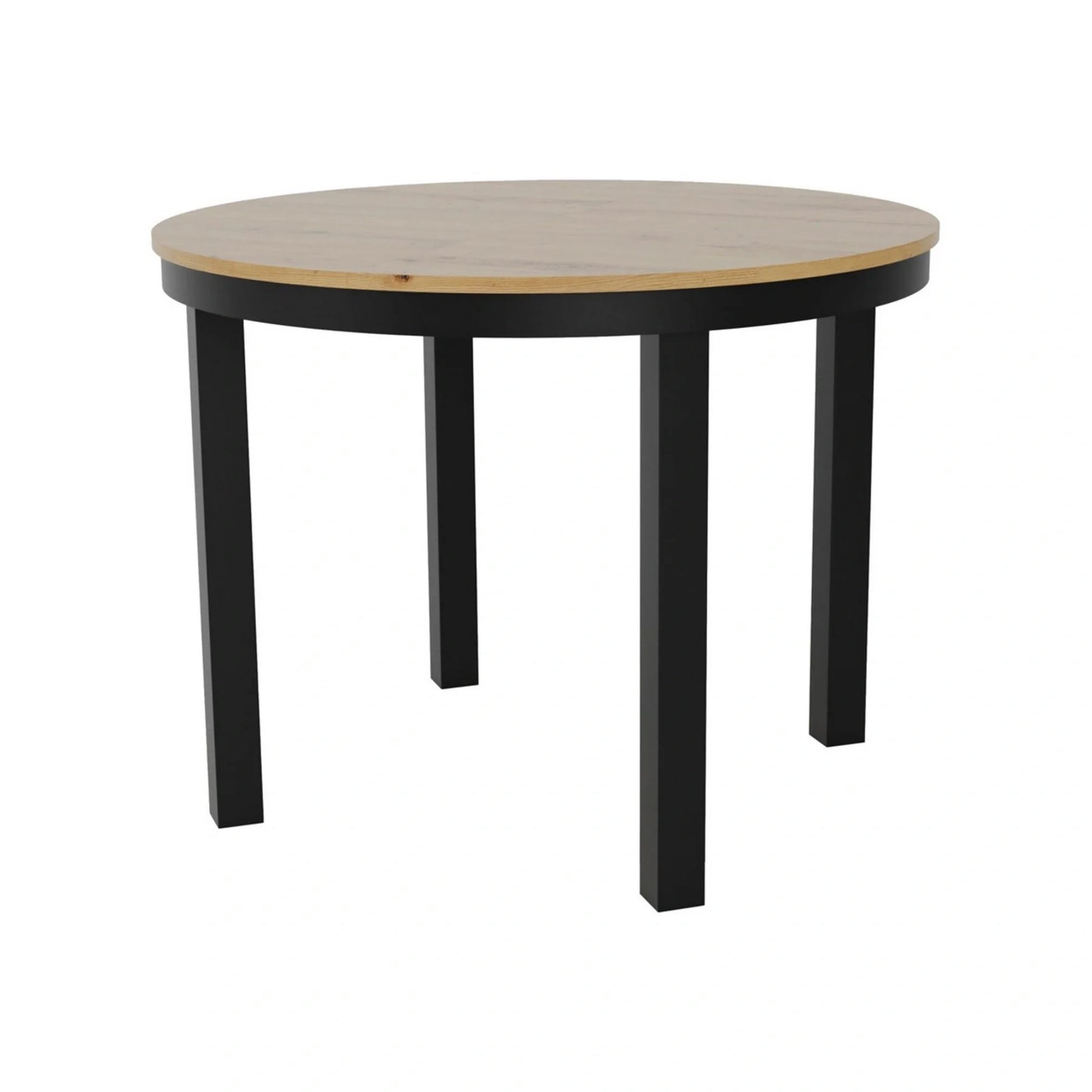 Masa extensibila BERNARDIN, stejar artisan/negru, 100/176x100x76 cm